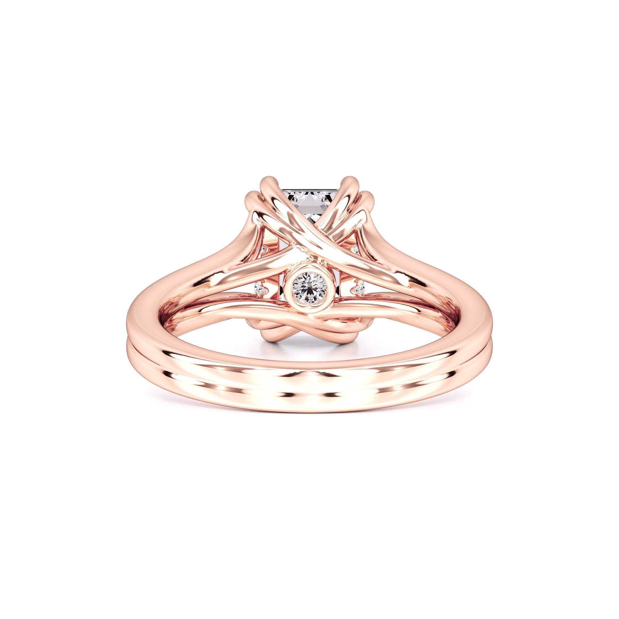 Tessa Moissanite & Lab Grown Diamond Ring | Rose Gold | 3