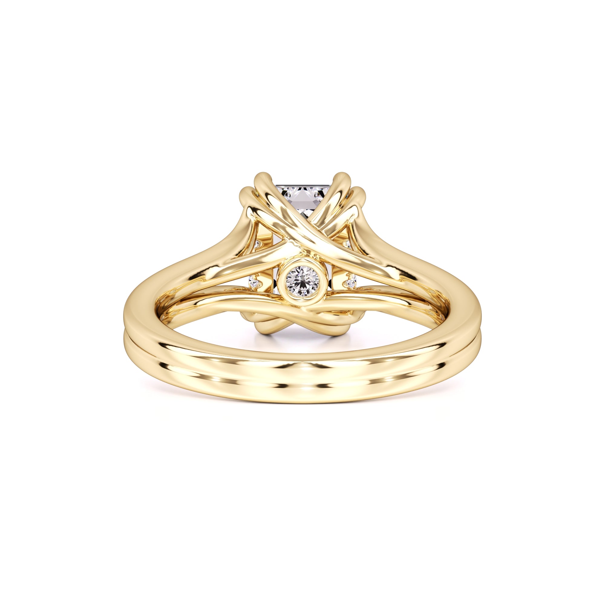 Tessa Moissanite & Lab Grown Diamond Ring | Yellow Gold | 3