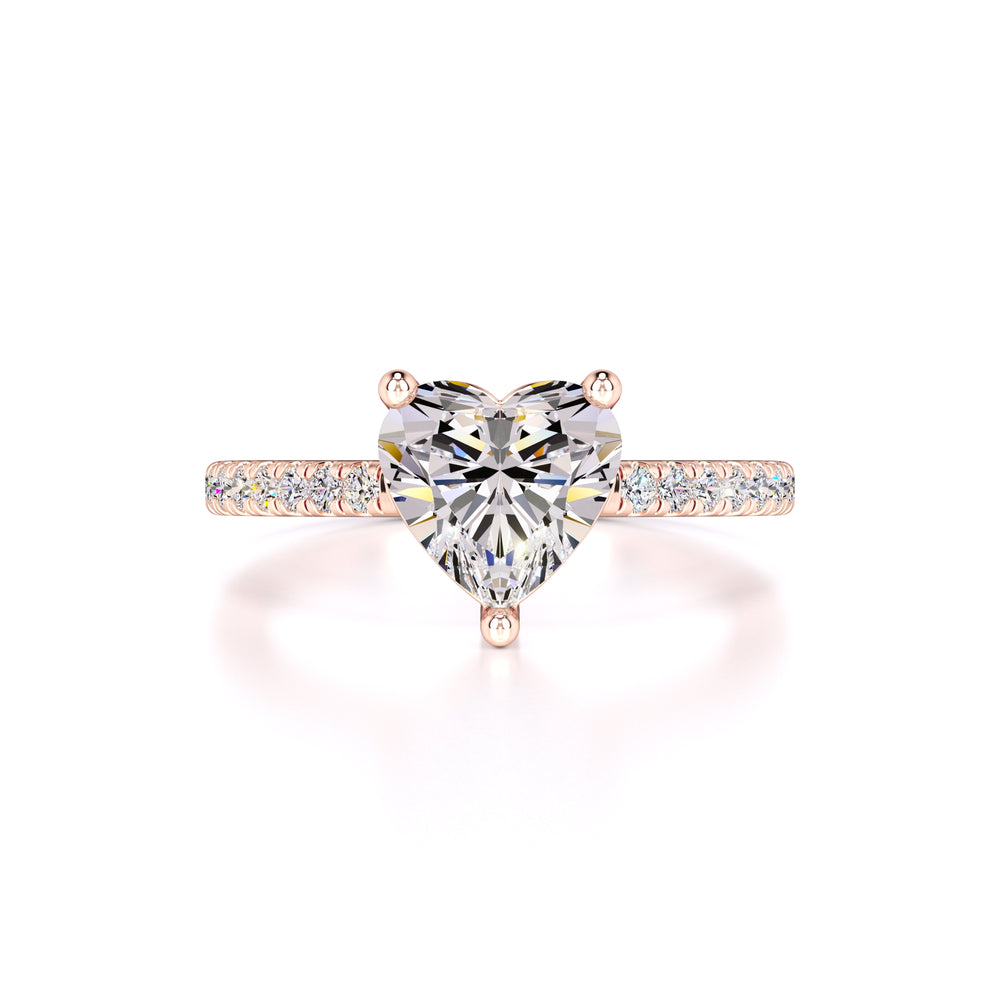 Cora Moissanite & Lab Grown Diamond Ring | Rose Gold | 1