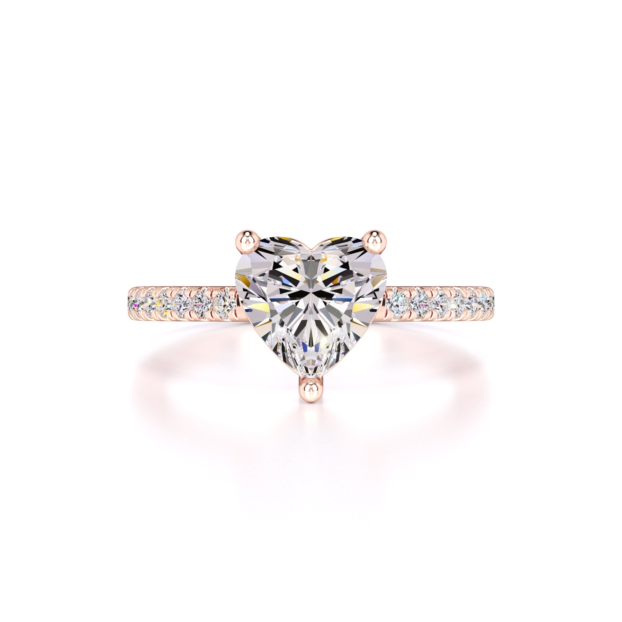 Cora Moissanite & Lab Grown Diamond Ring | Rose Gold | 1