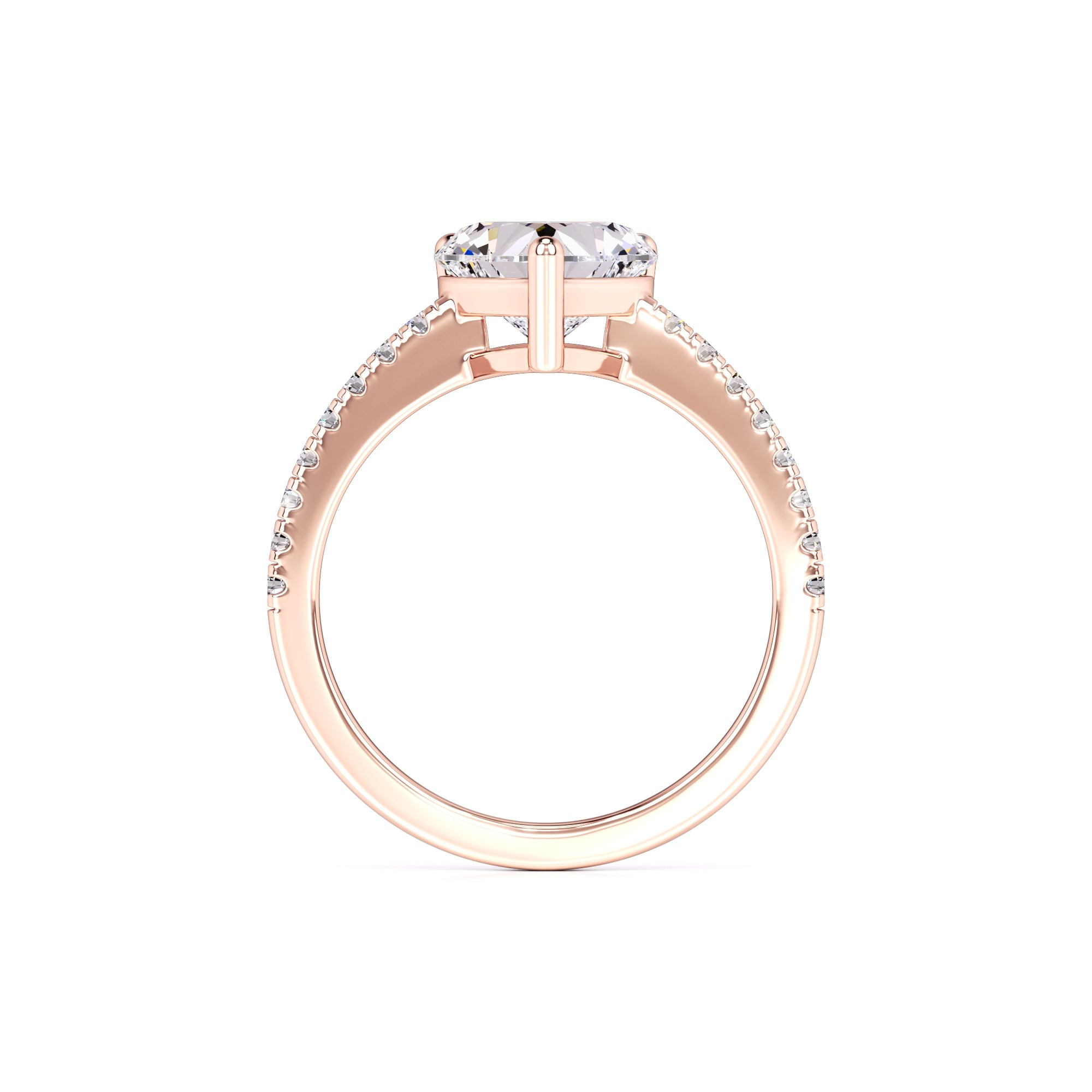 Cora Moissanite & Lab Grown Diamond Ring | Rose Gold | 4
