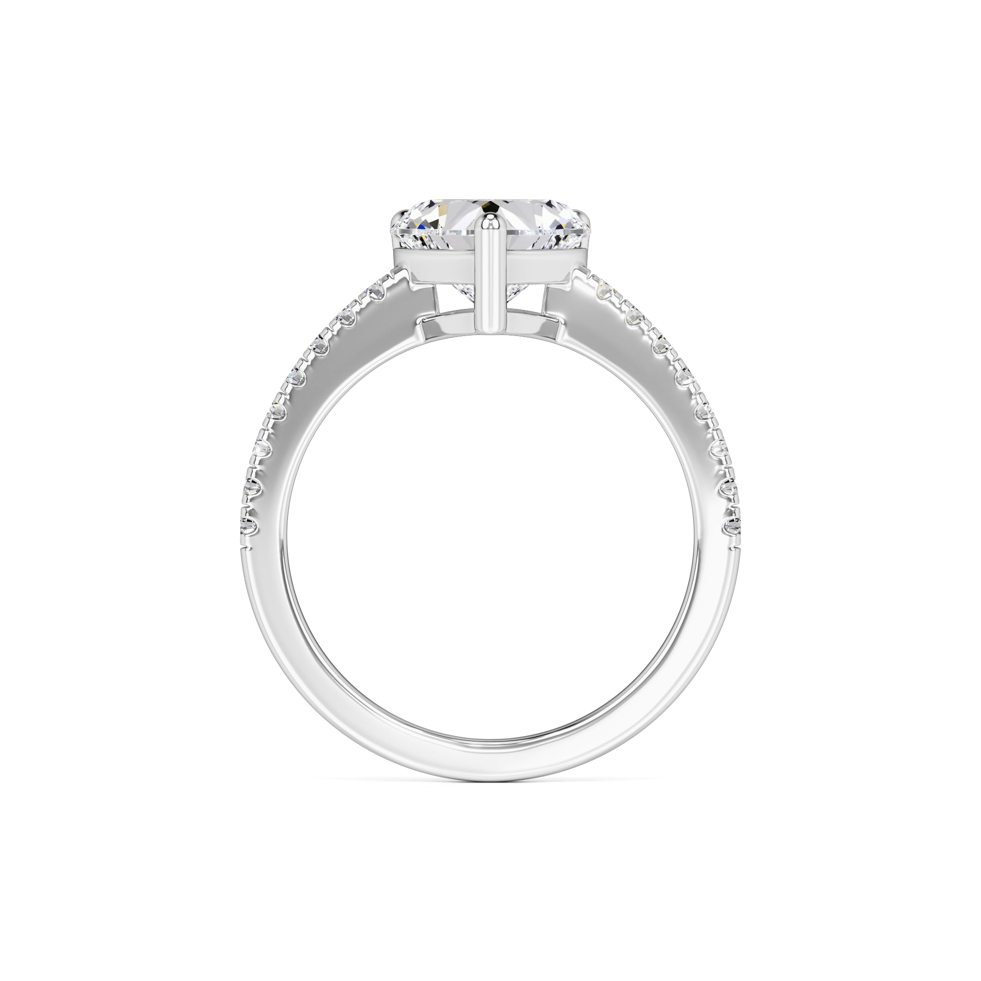 Cora Moissanite & Lab Grown Diamond Ring | White Gold | 4