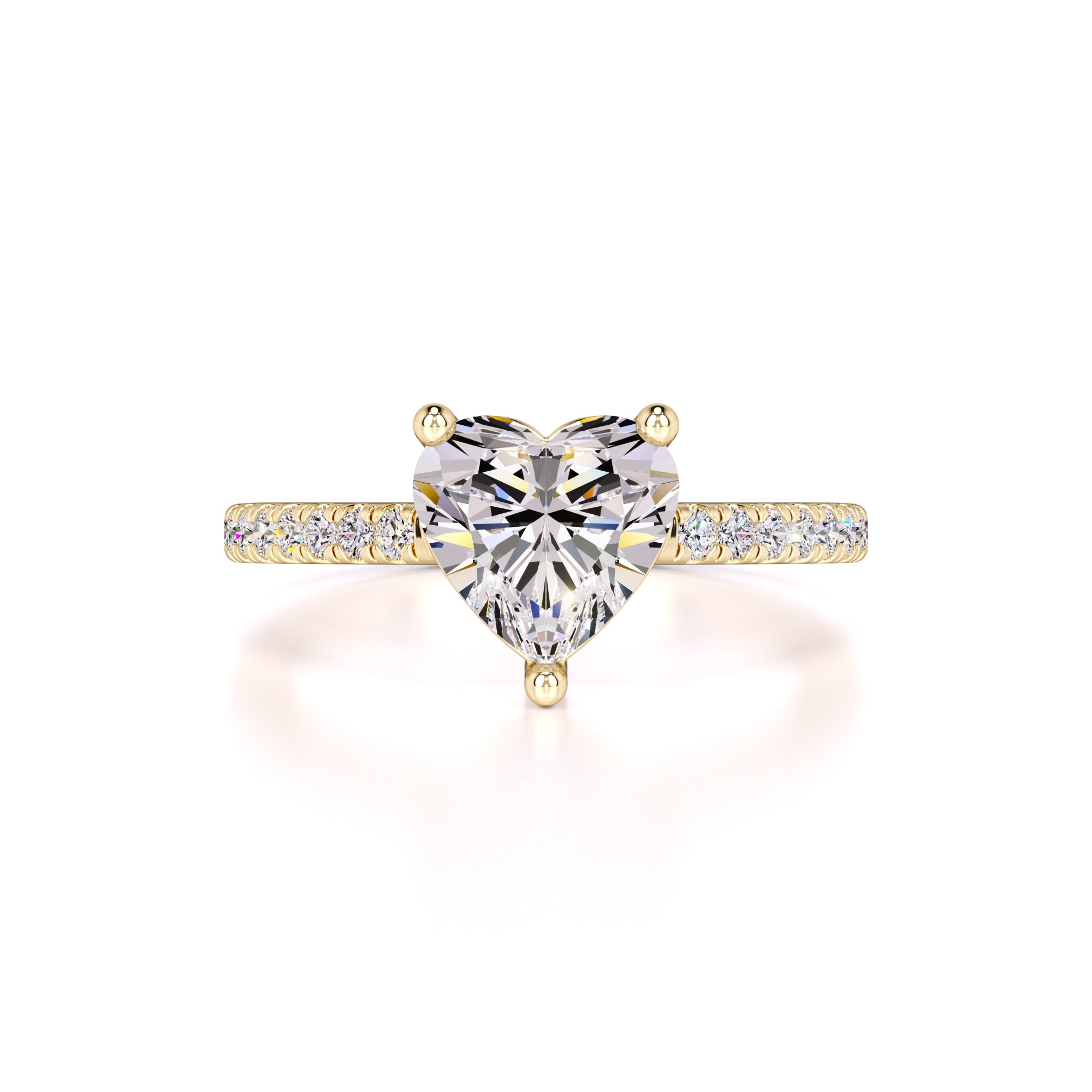 Cora Moissanite & Lab Grown Diamond Ring | Yellow Gold | 1