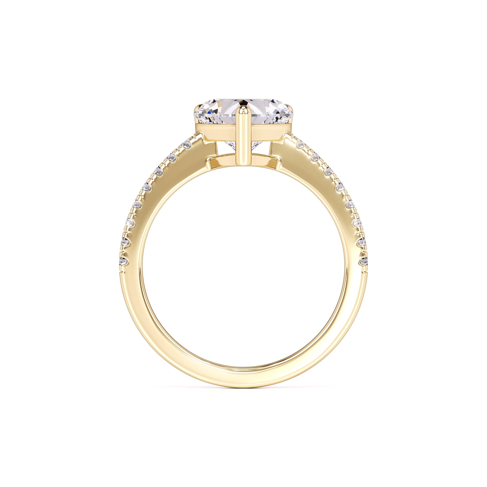 Cora Moissanite & Lab Grown Diamond Ring | Yellow Gold | 4