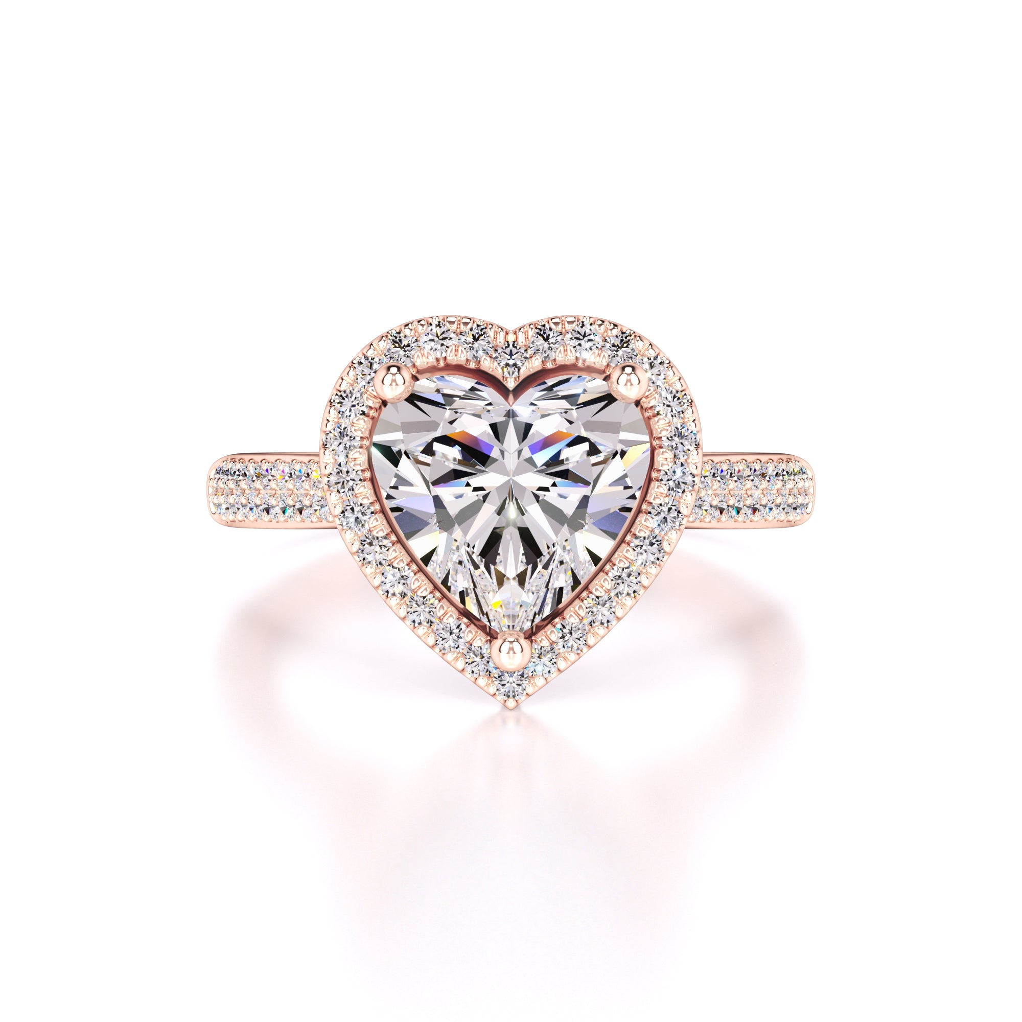 Hazel Moissanite & Lab Grown Diamond Ring | Rose Gold | 1