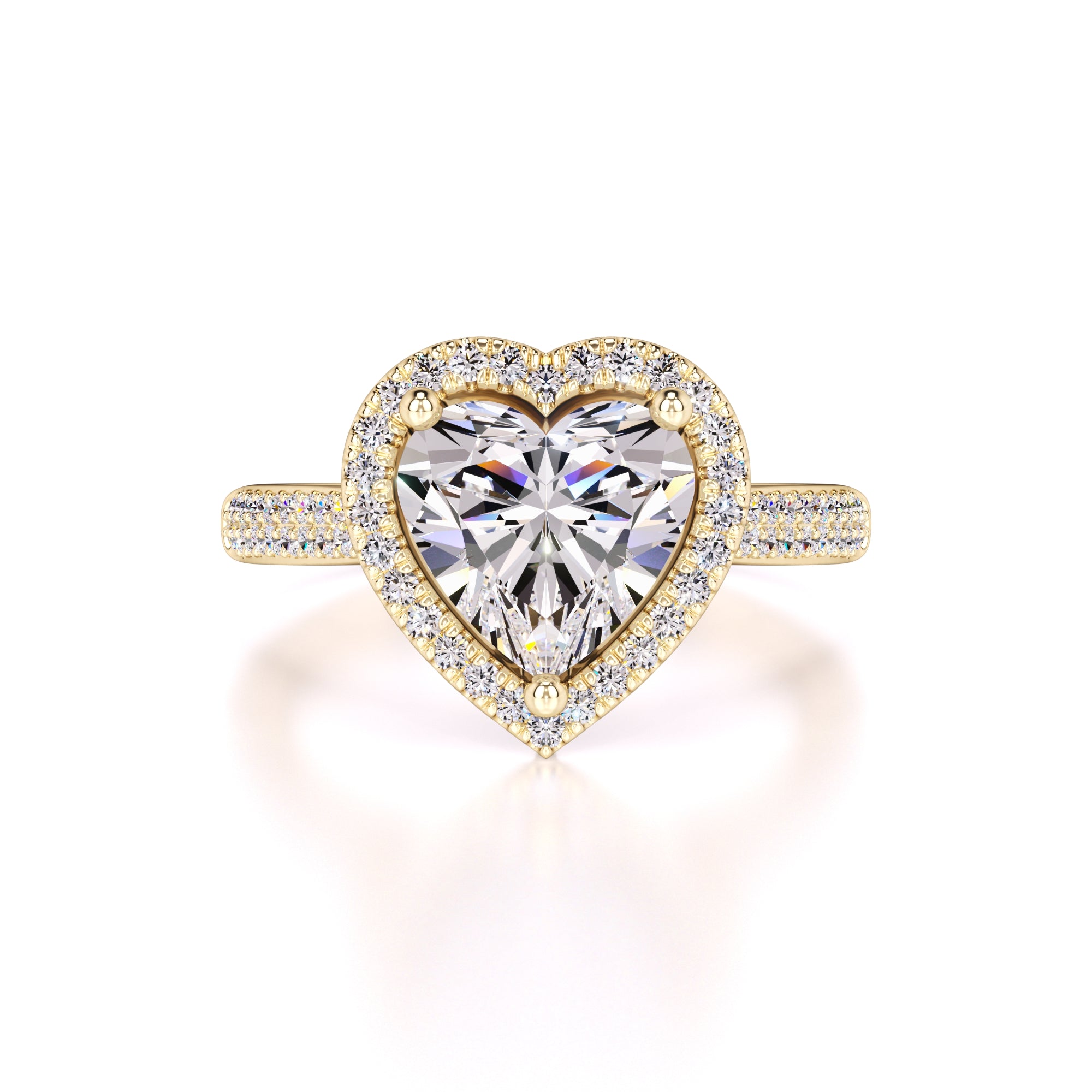 Hazel Moissanite & Lab Grown Diamond Ring | Yellow Gold | 1