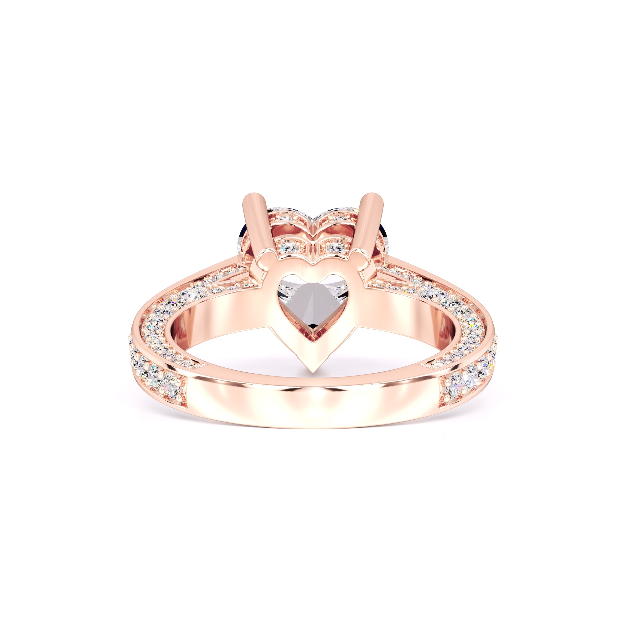 Ellie Moissanite & Lab Grown Diamond Ring | Rose Gold | 3
