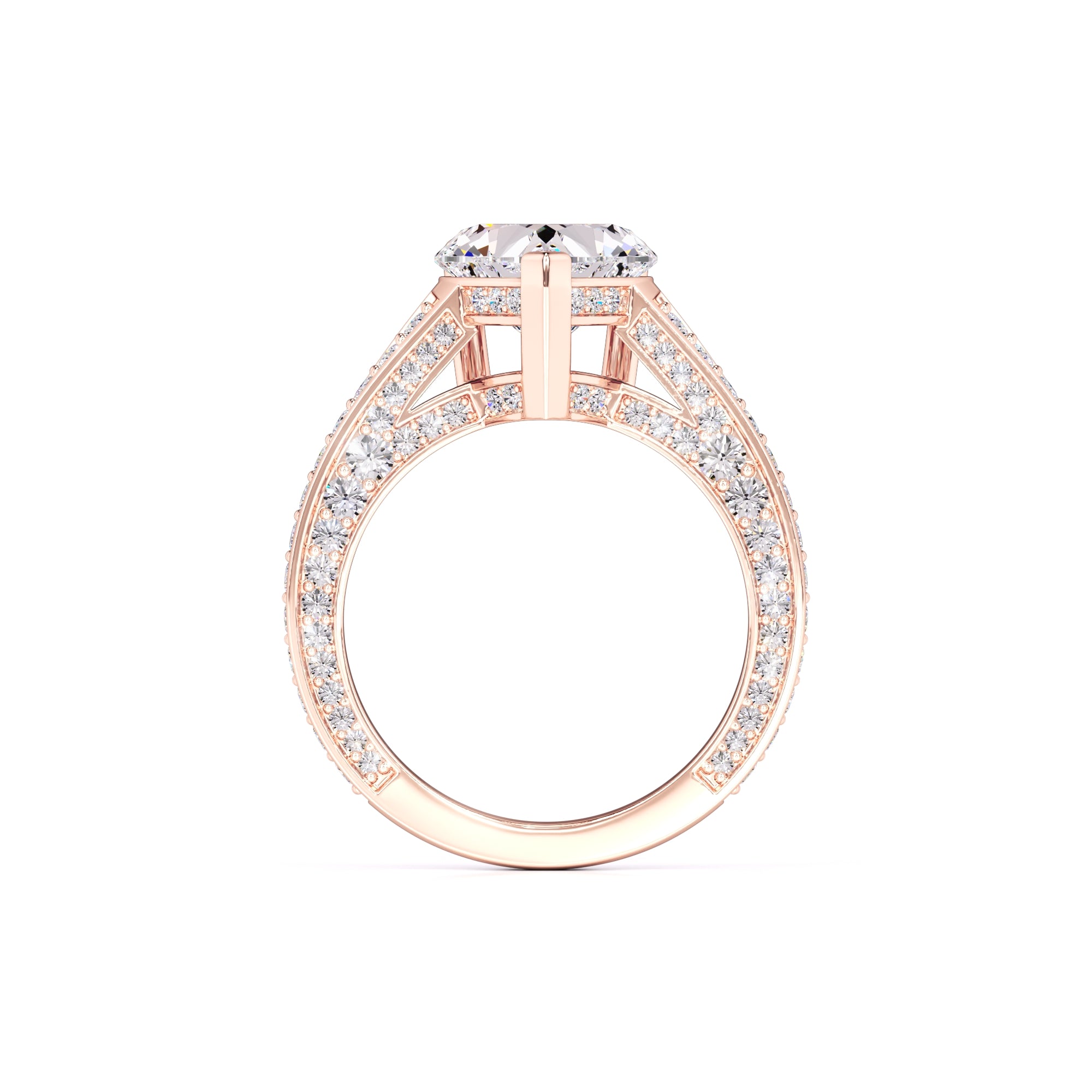 Ellie Moissanite & Lab Grown Diamond Ring | Rose Gold | 4