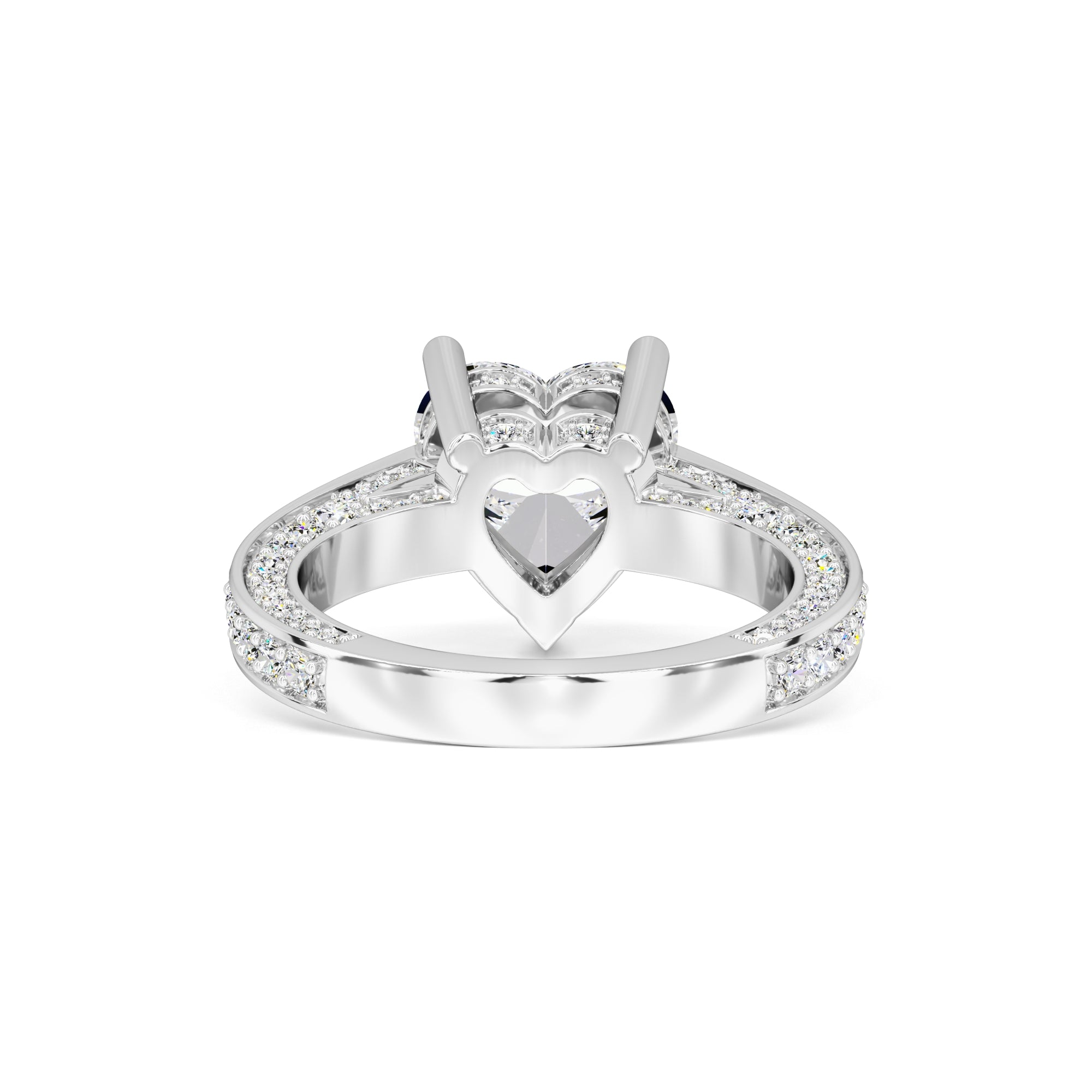 Ellie Moissanite & Lab Grown Diamond Ring | White Gold | 3