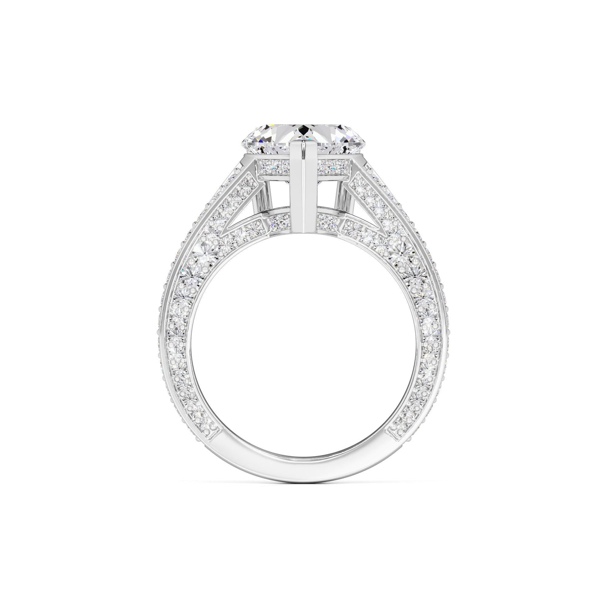 Ellie Moissanite & Lab Grown Diamond Ring | White Gold | 4