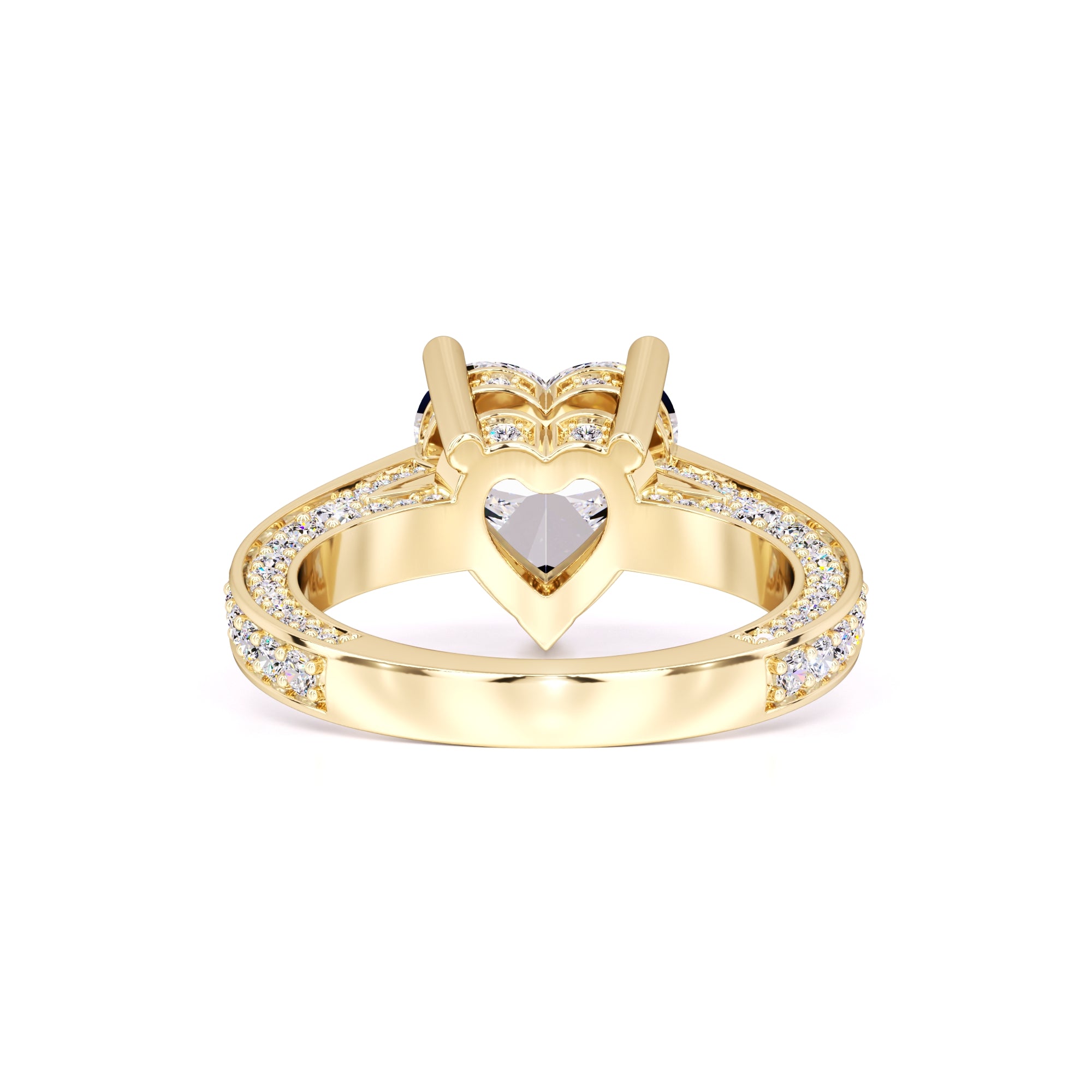 Ellie Moissanite & Lab Grown Diamond Ring | Yellow Gold | 3