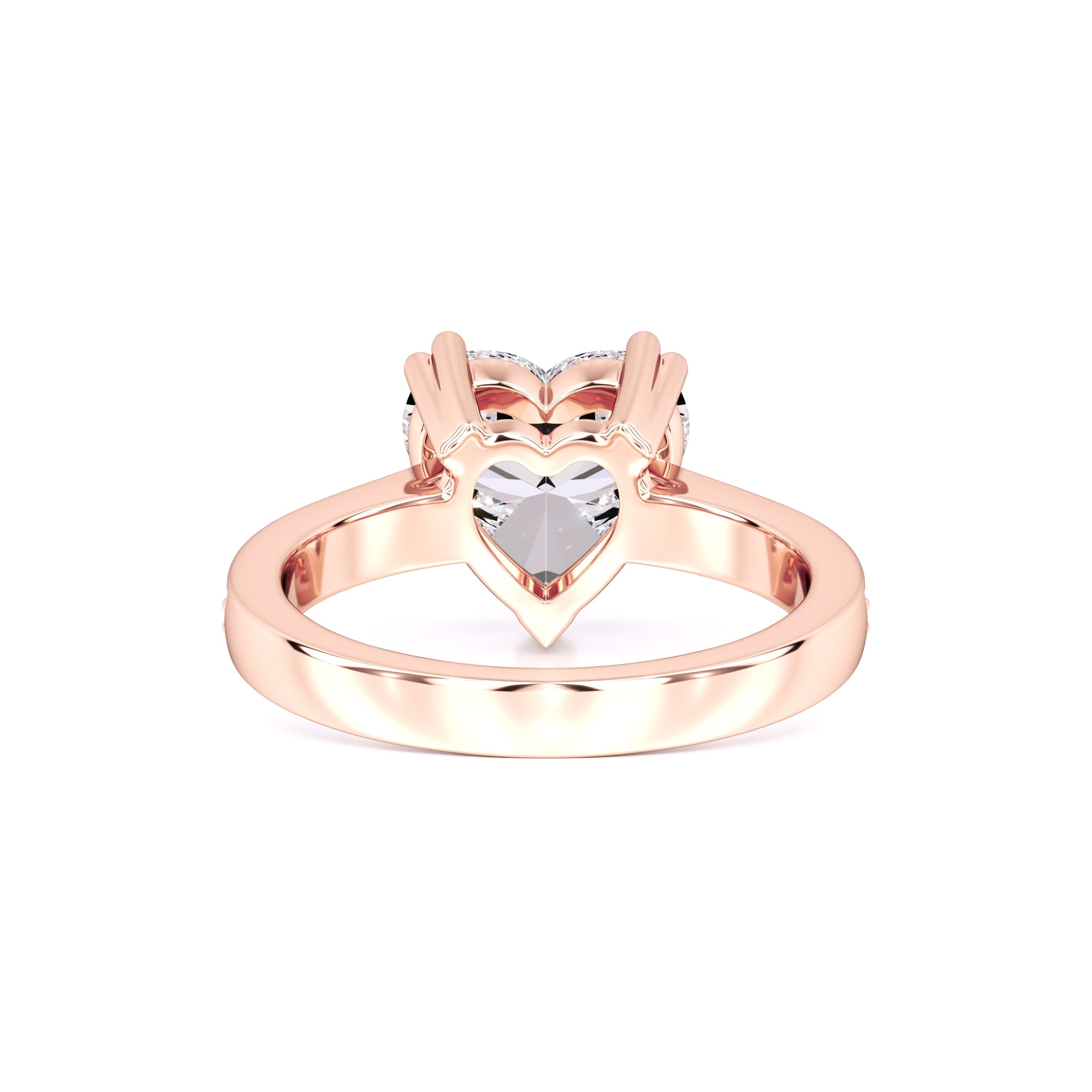 Amber Moissanite & Lab Grown Diamond Ring | Rose Gold | 3