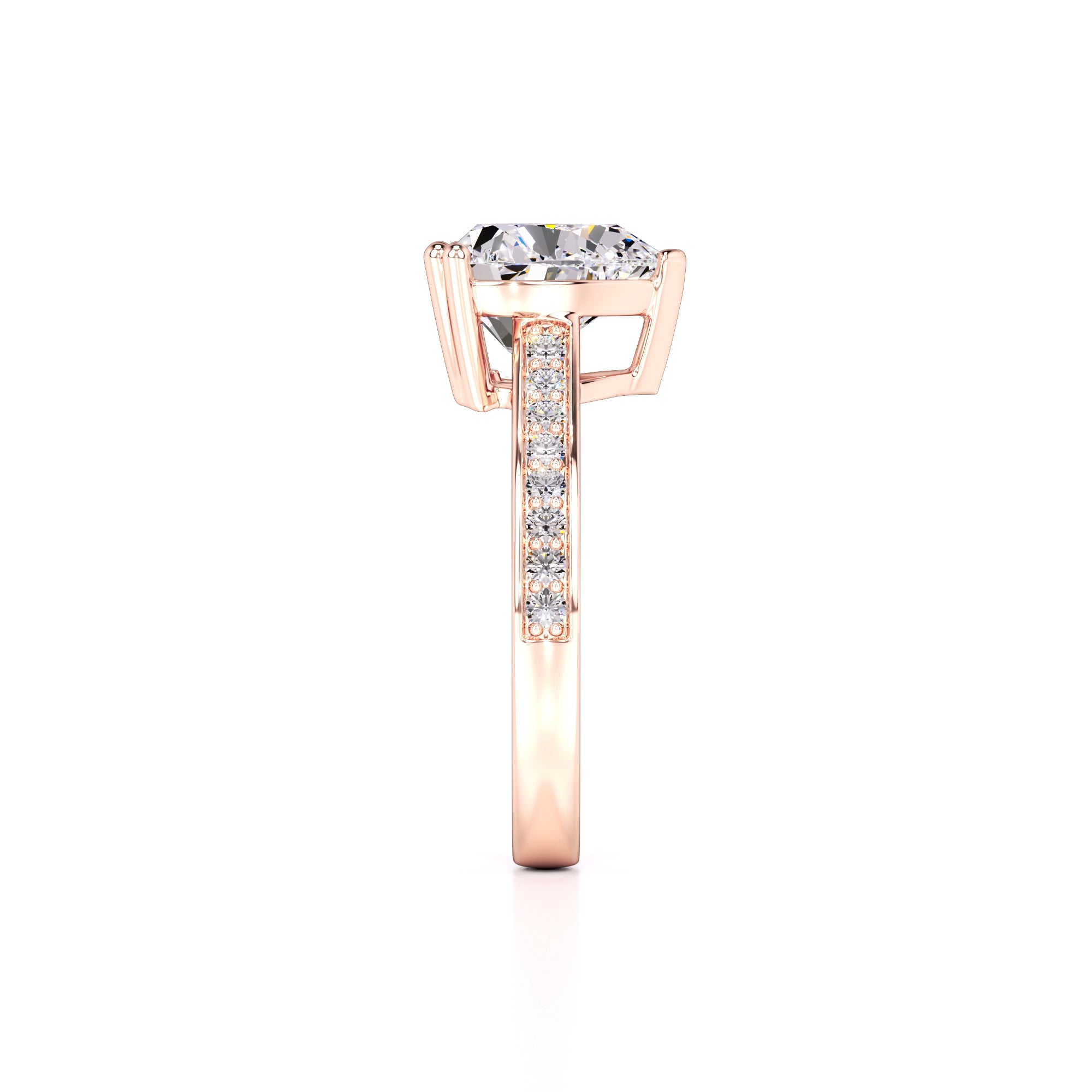 Amber Lab Grown Diamond Ring | Rose Gold | 4