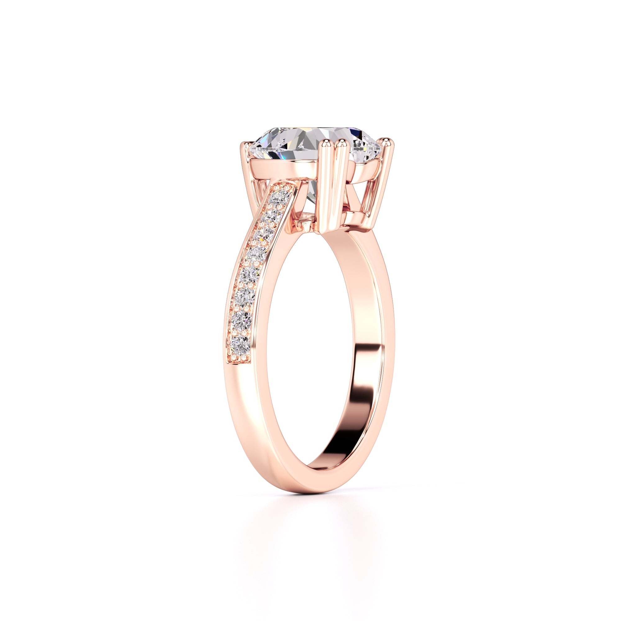 Amber Lab Grown Diamond Ring | Rose Gold | 3