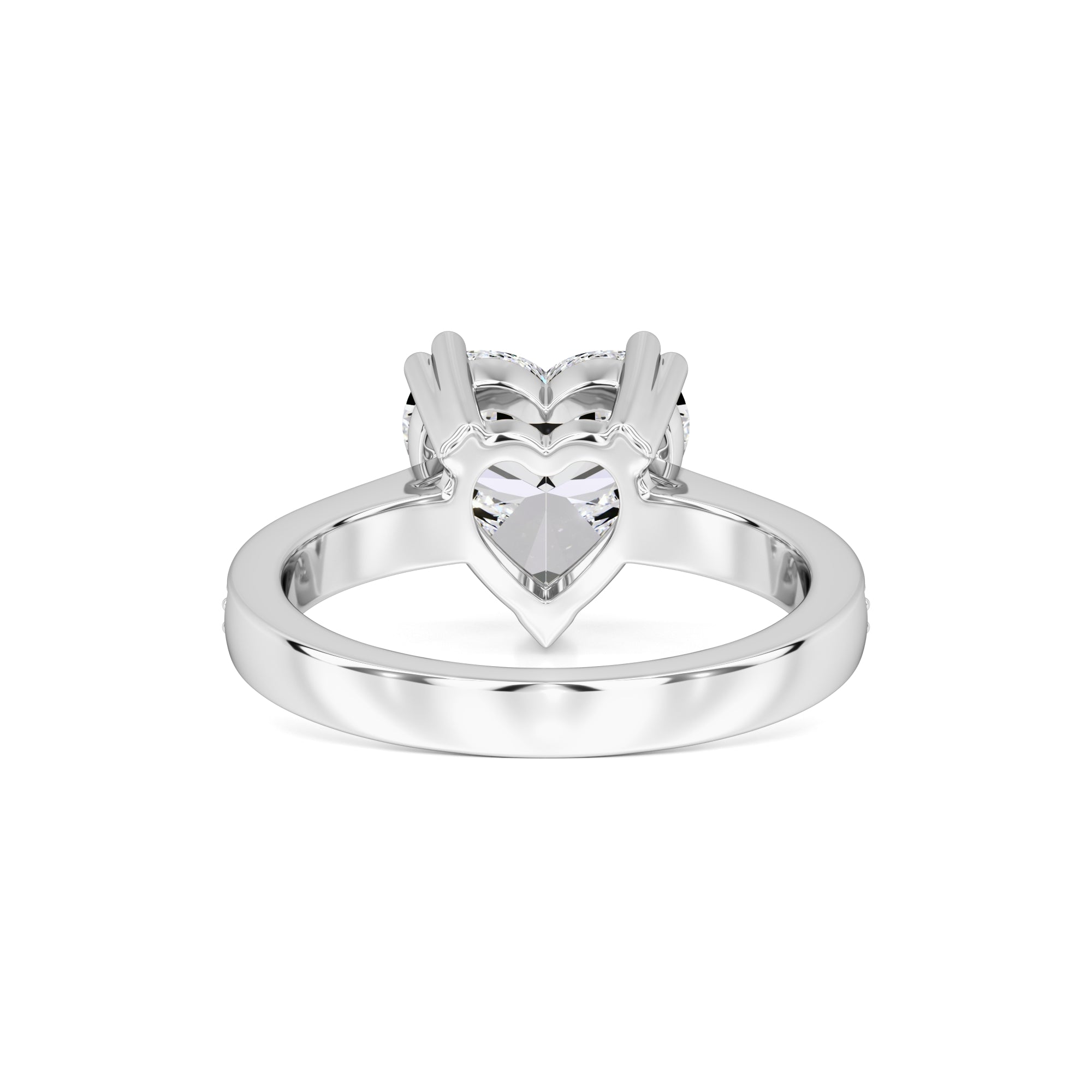 Amber Moissanite & Lab Grown Diamond Ring | White Gold | 3