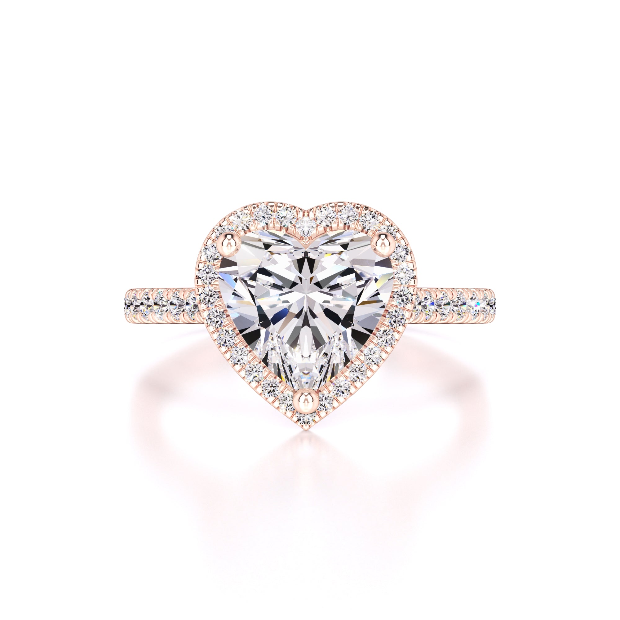 Brooke Moissanite & Lab Grown Diamond Ring | Rose Gold | 1