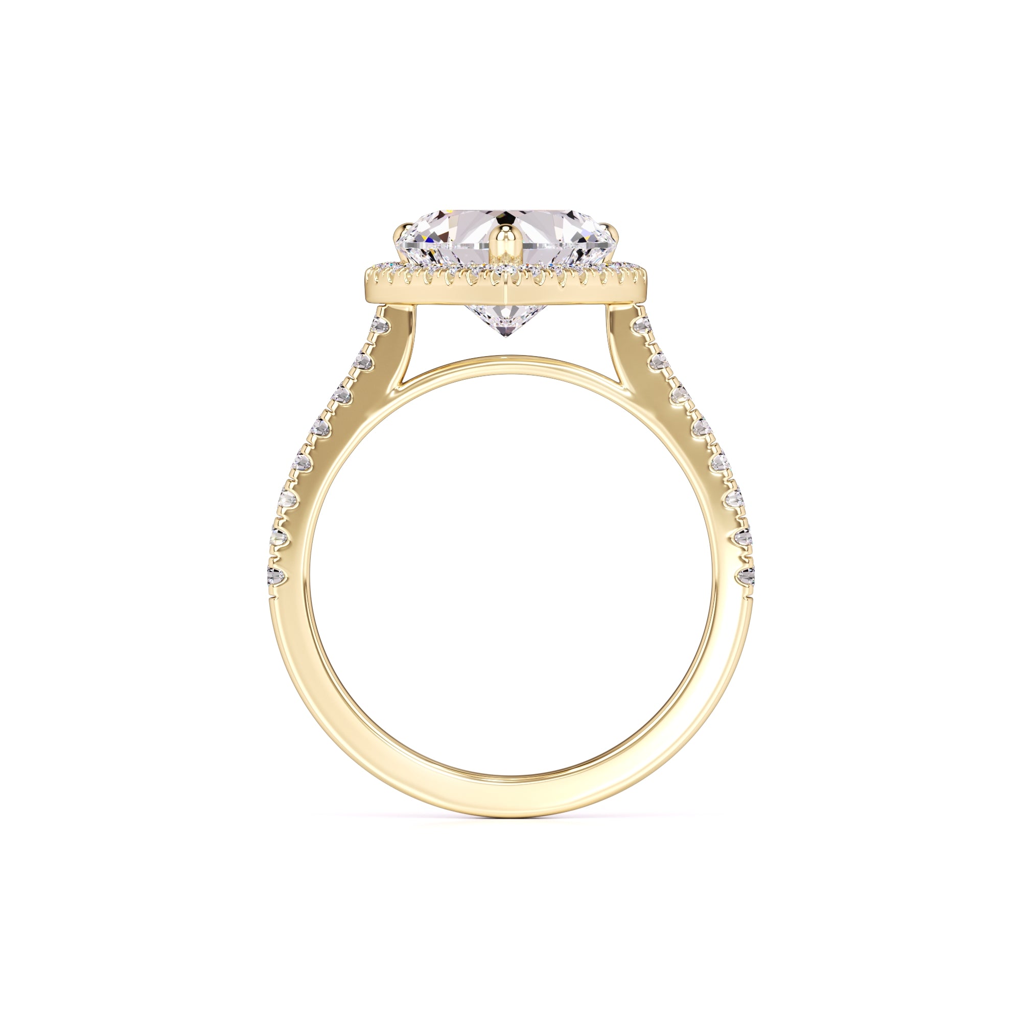 Brooke Moissanite & Lab Grown Diamond Ring | Yellow Gold | 4