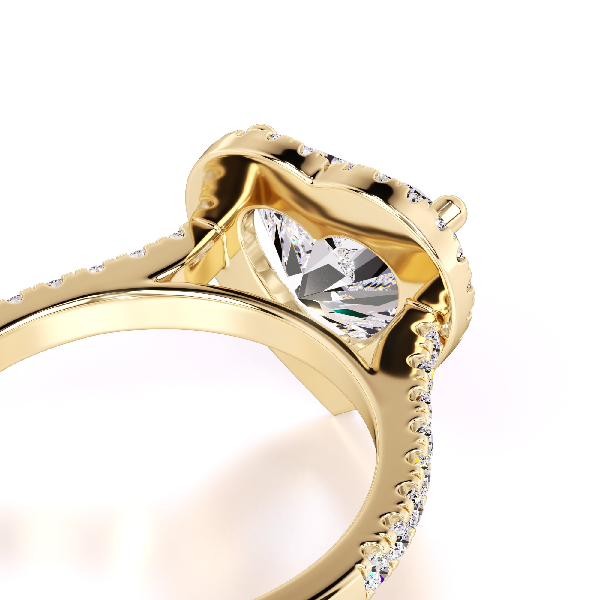 Brooke Moissanite & Lab Grown Diamond Ring | Yellow Gold | 2