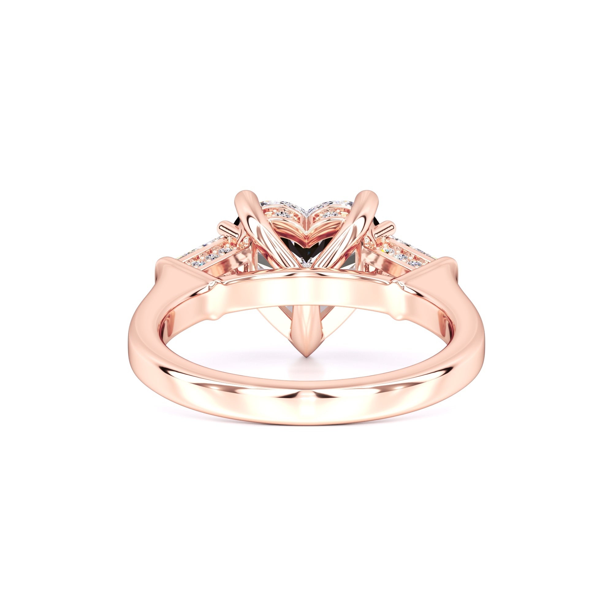Seraphina Moissanite & Lab Grown Diamond Ring | Rose Gold | 3