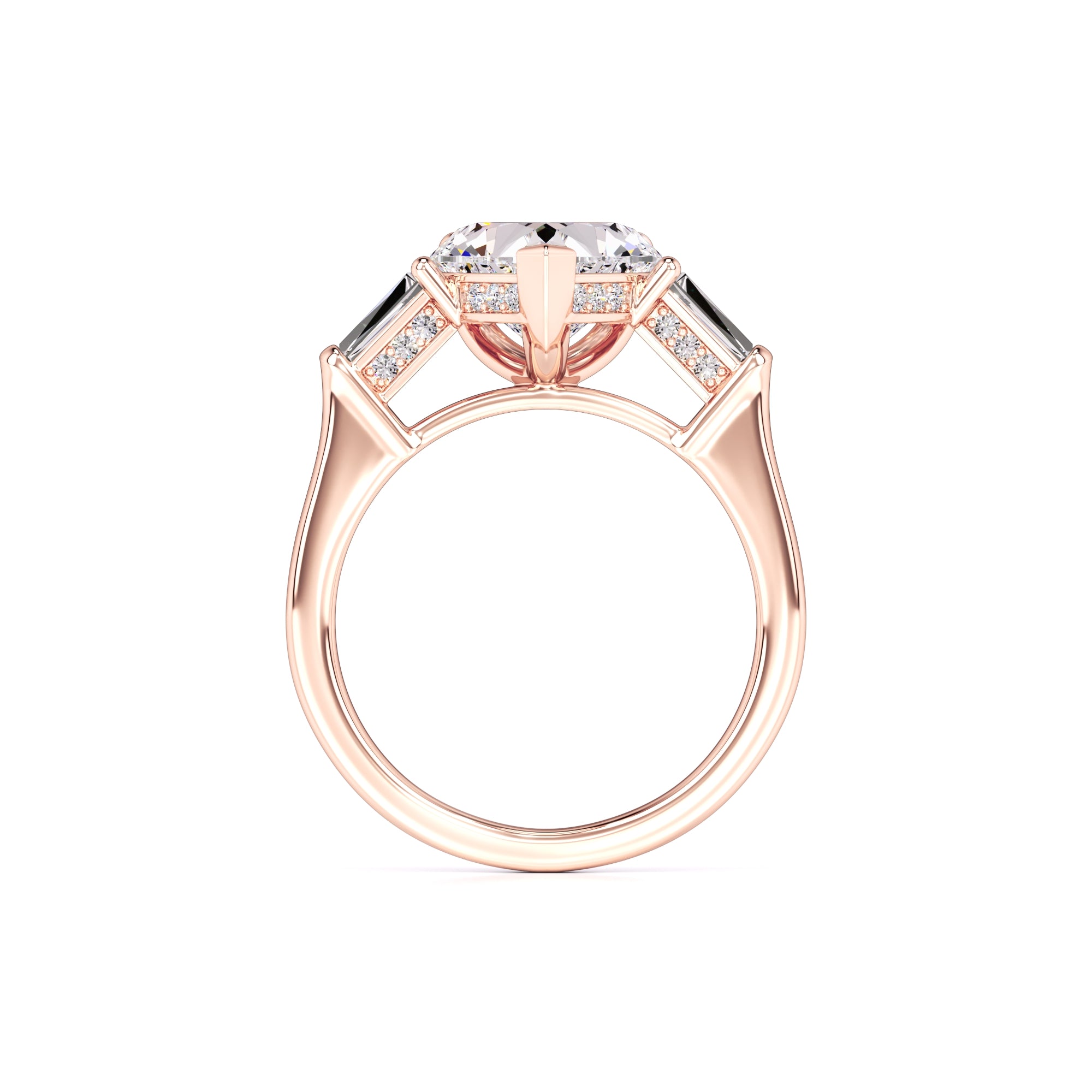 Seraphina Moissanite & Lab Grown Diamond Ring | Rose Gold | 4