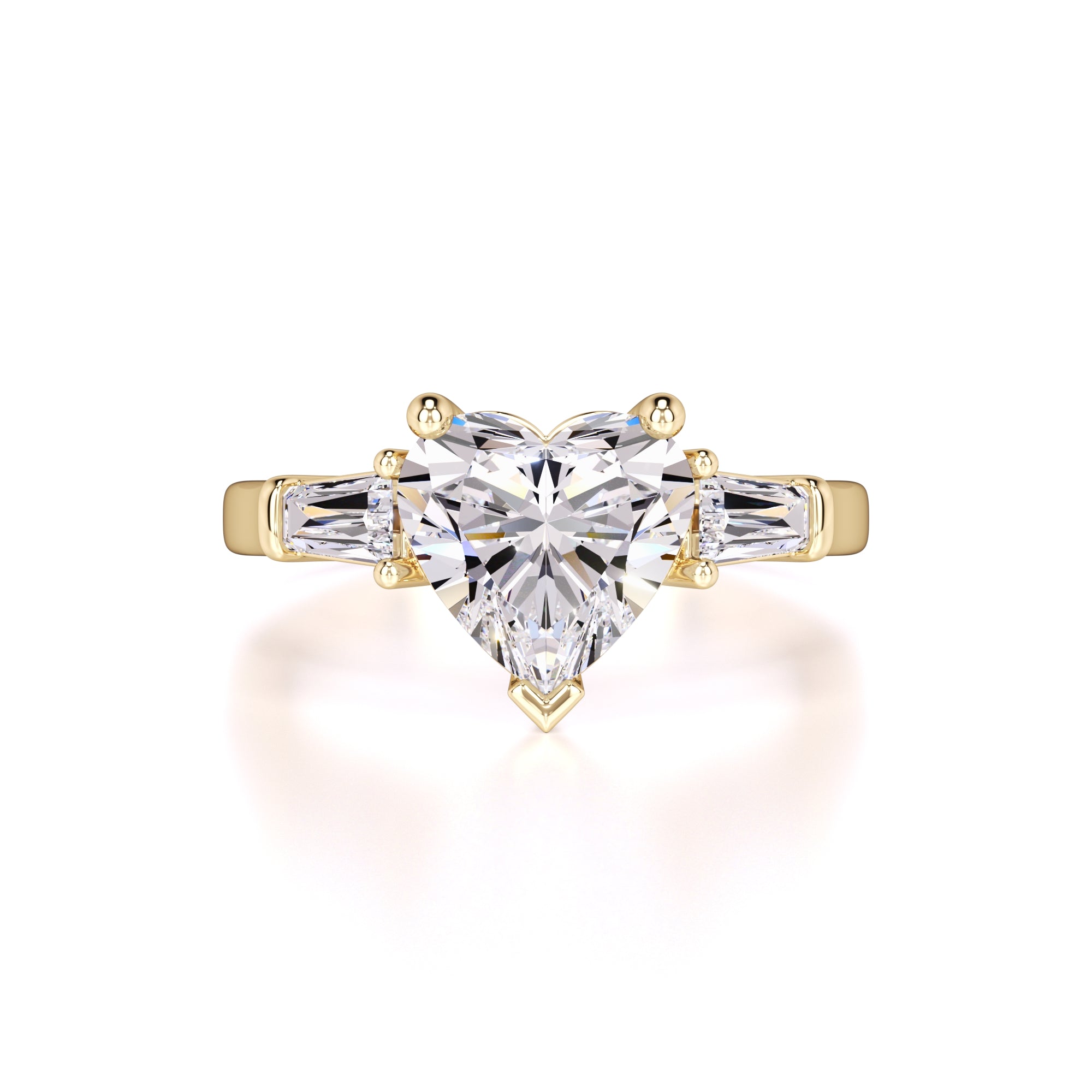 Seraphina Moissanite & Lab Grown Diamond Ring | Yellow Gold | 1