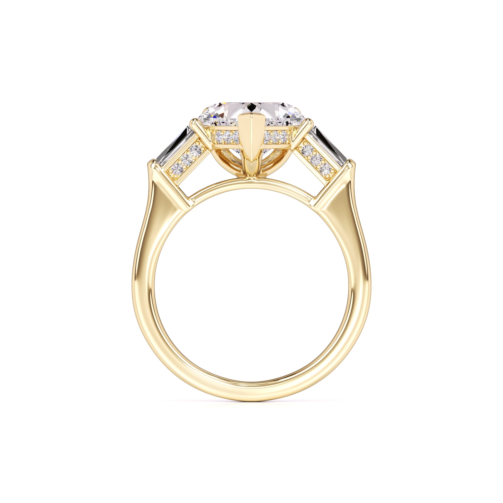 Seraphina Moissanite & Lab Grown Diamond Ring | Yellow Gold | 4