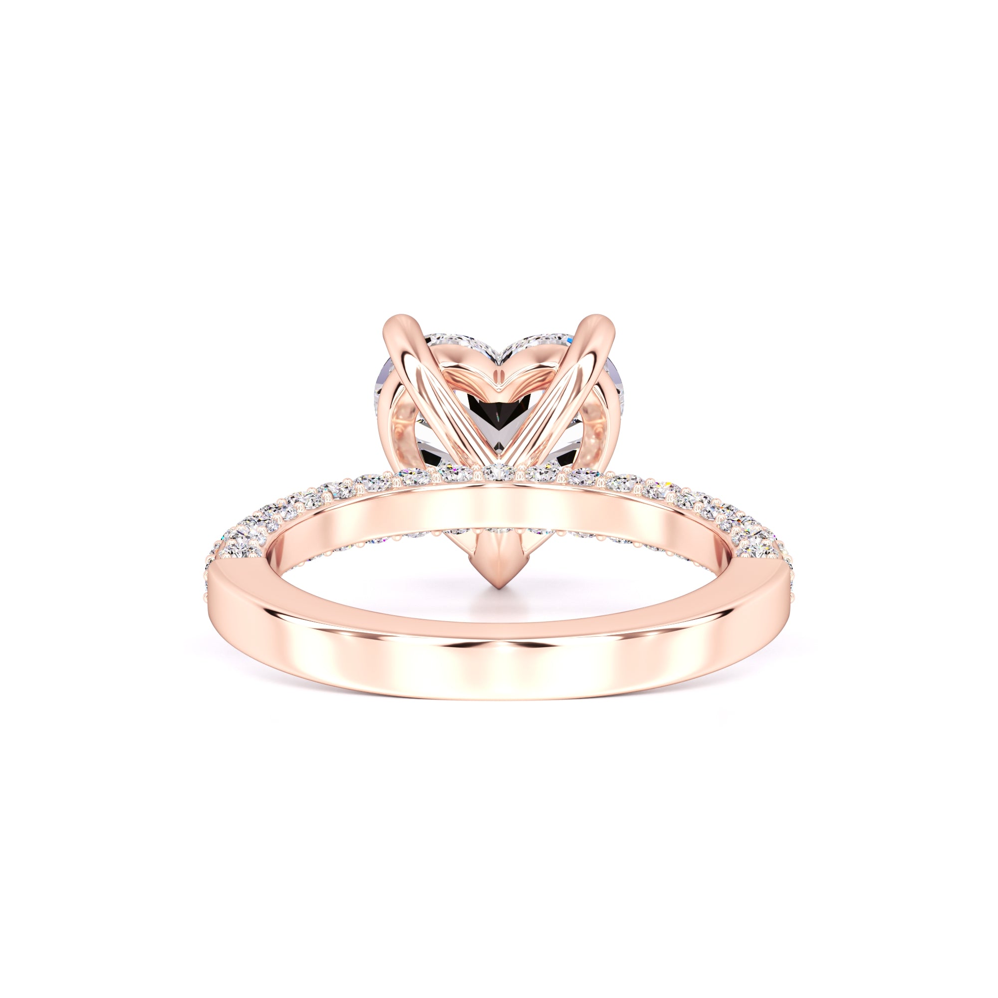 Emma Moissanite & Lab Grown Diamond Ring | Rose Gold | 3
