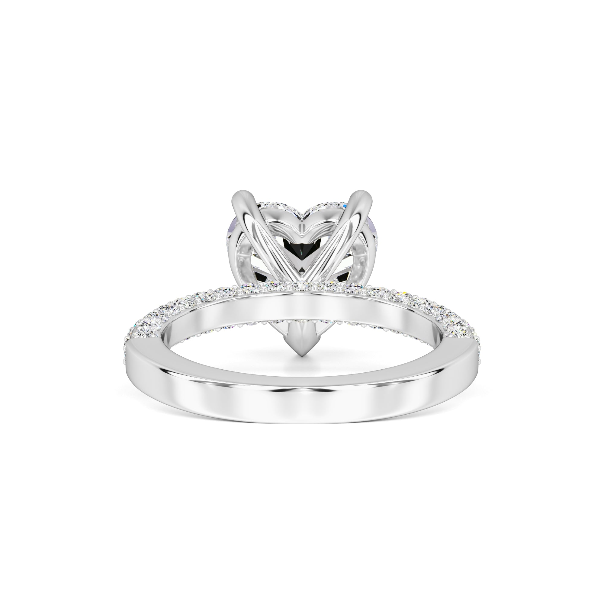 Emma Moissanite & Lab Grown Diamond Ring | White Gold | 3