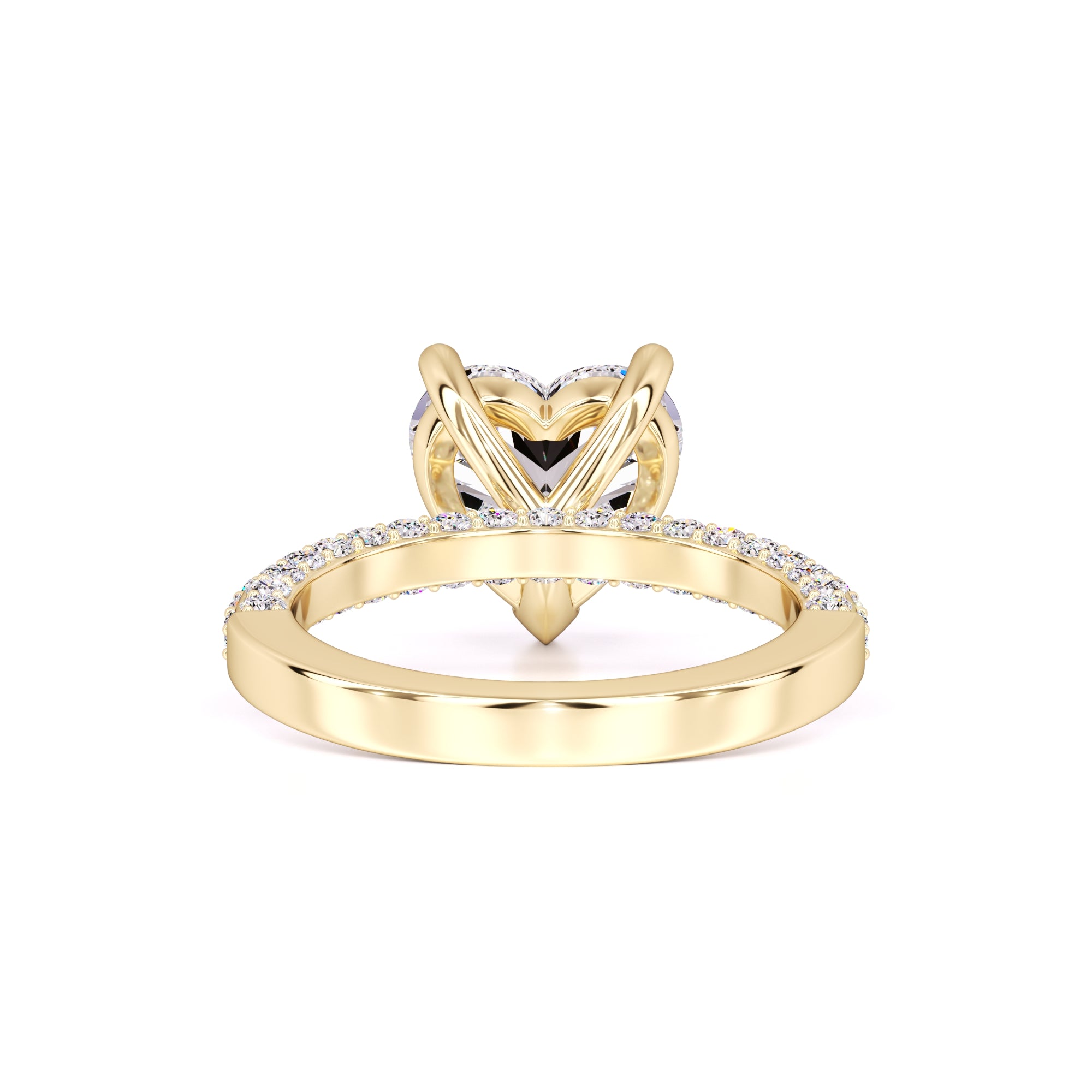 Emma Moissanite & Lab Grown Diamond Ring | Yellow Gold | 3