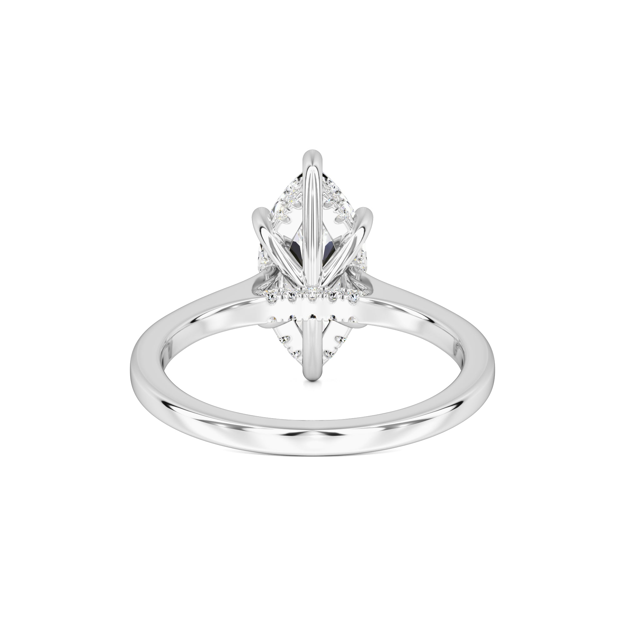 Marina Moissanite & Lab Grown Diamond Ring | White Gold | 3