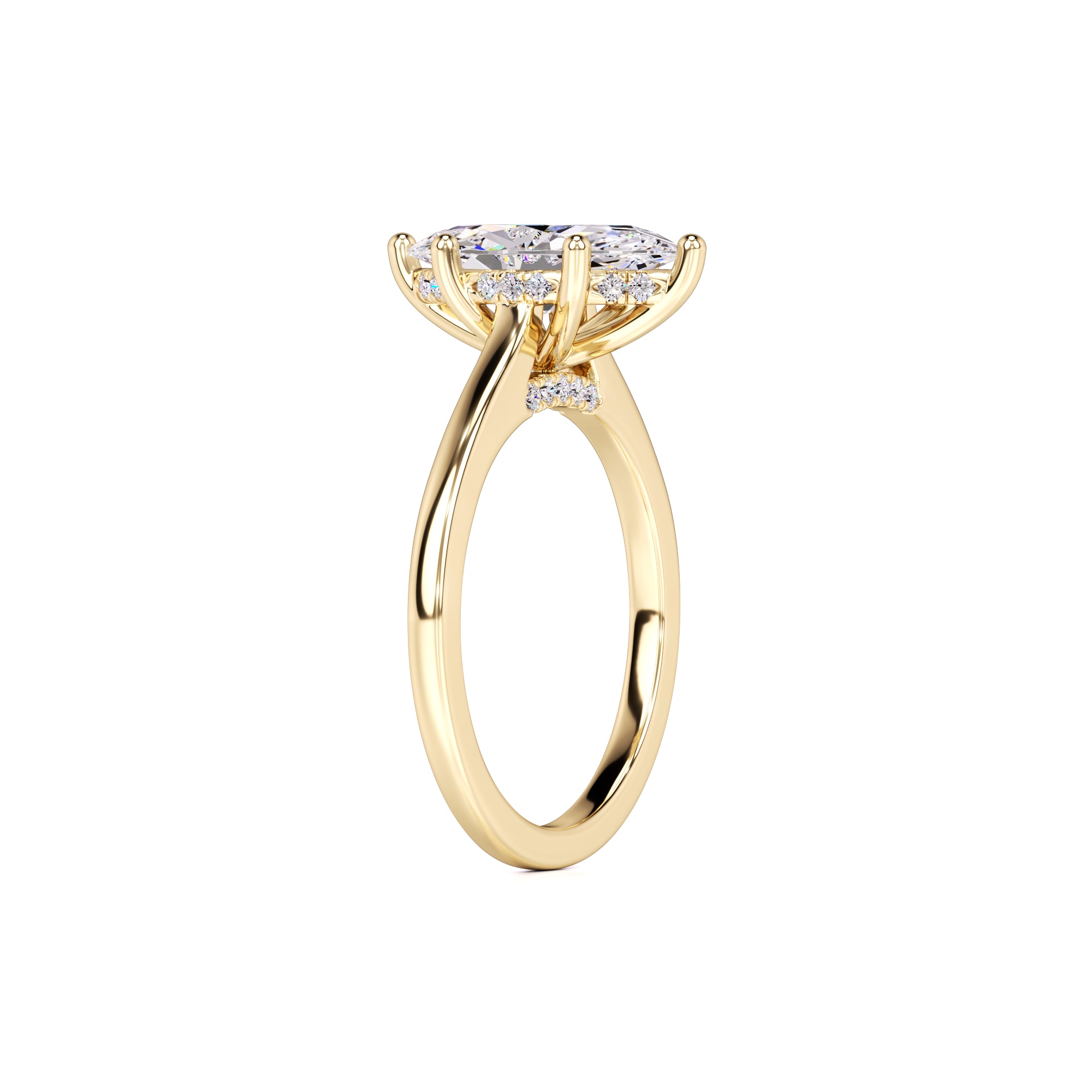 Marina Lab Grown Diamond Ring | Yellow Gold | 3