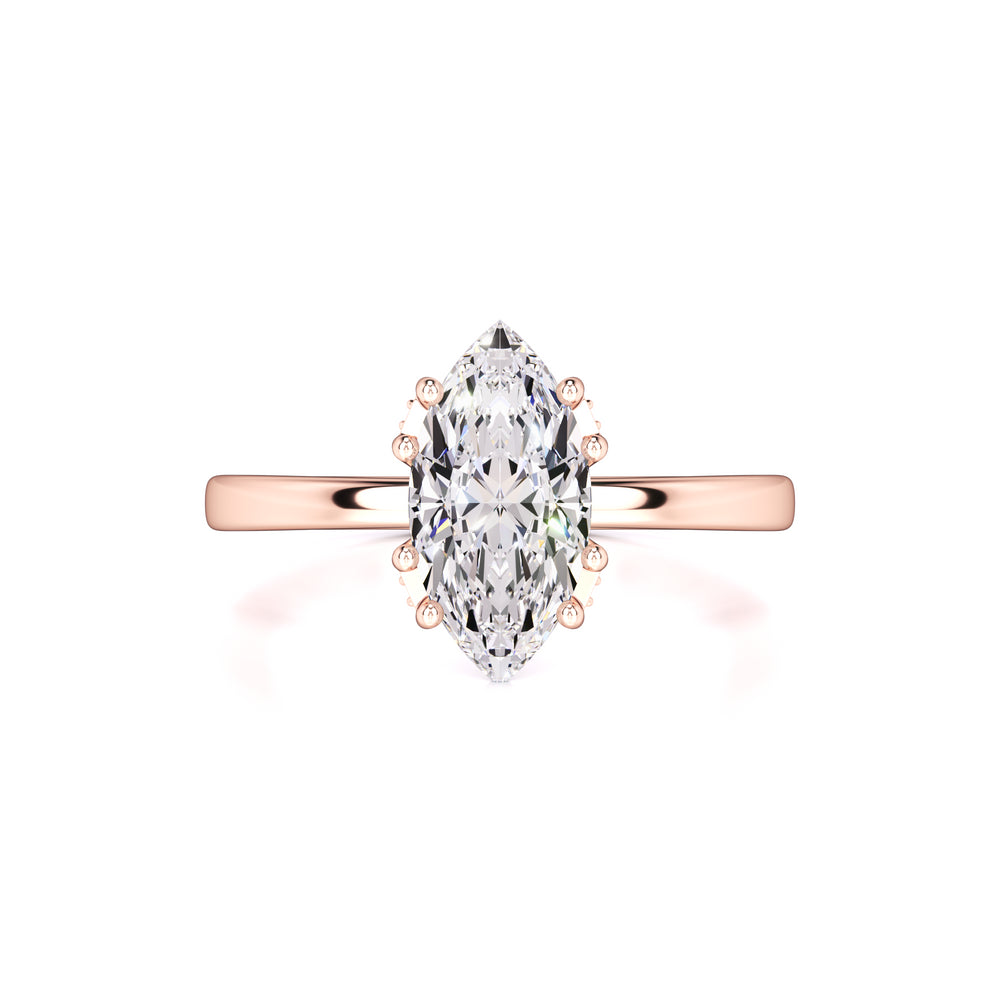 Arielle Moissanite & Lab Grown Diamond Ring | Rose Gold | 1