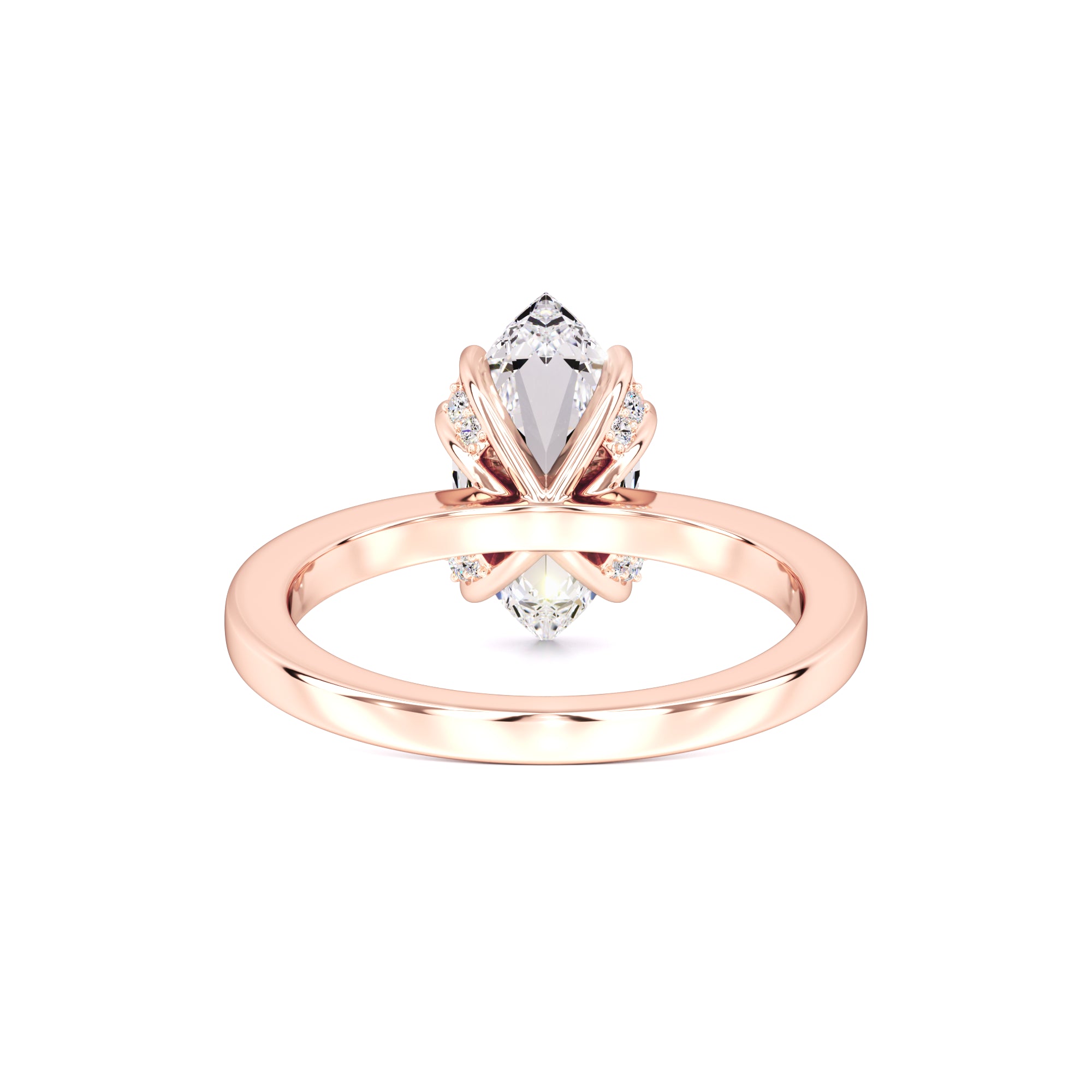 Arielle Moissanite & Lab Grown Diamond Ring | Rose Gold | 3