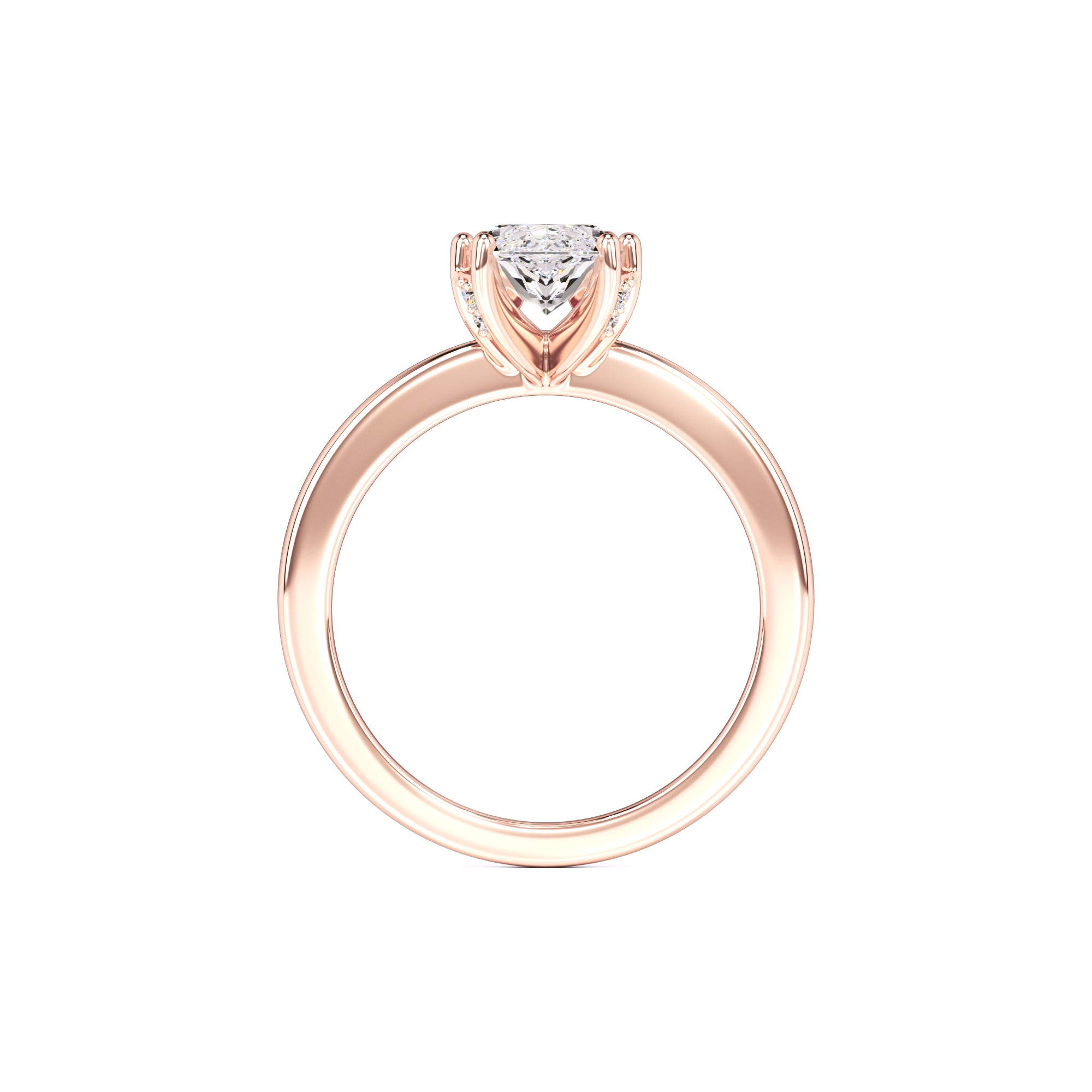 Arielle Moissanite & Lab Grown Diamond Ring | Rose Gold | 4
