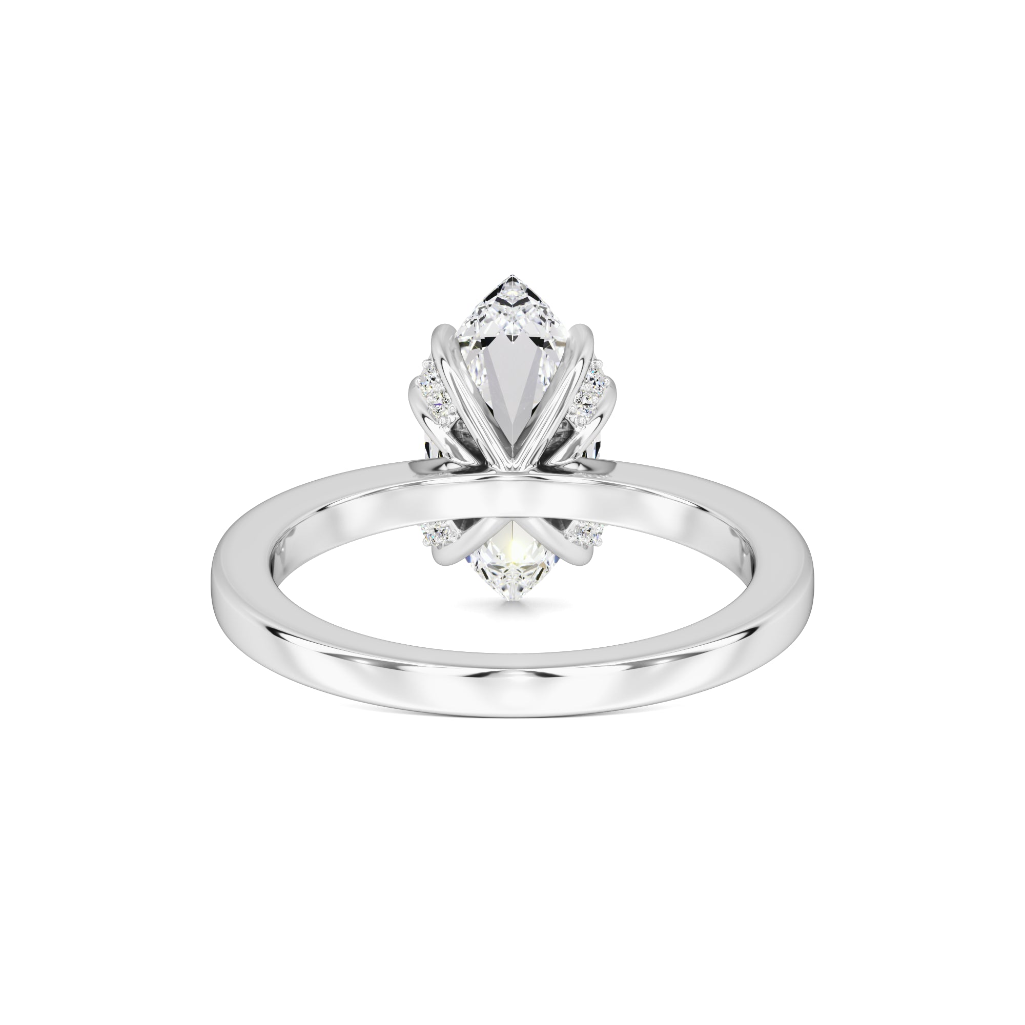 Arielle Moissanite & Lab Grown Diamond Ring | White Gold | 3