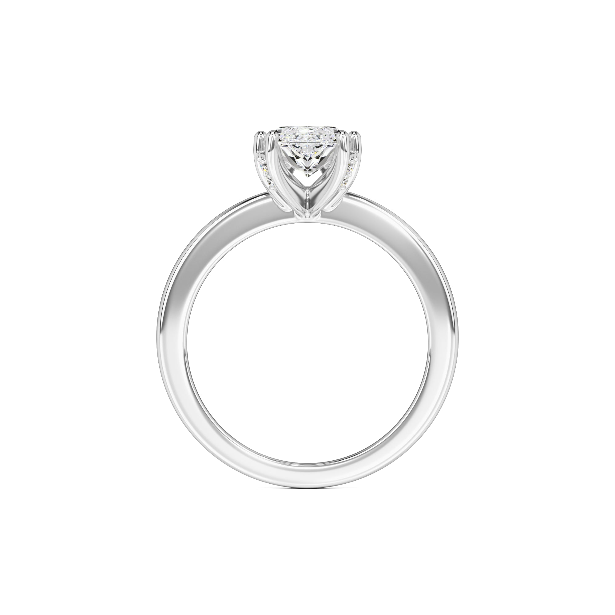 Arielle Moissanite & Lab Grown Diamond Ring | White Gold | 4