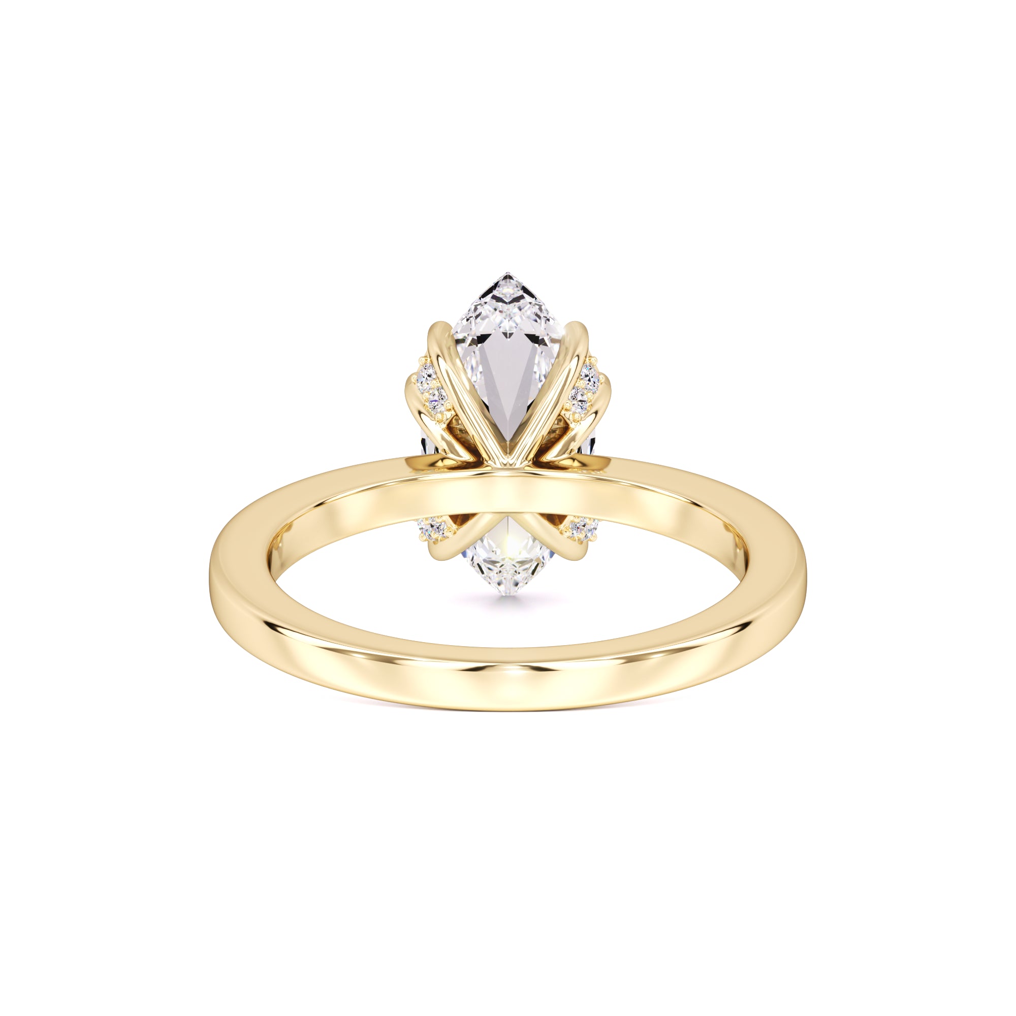 Arielle Moissanite & Lab Grown Diamond Ring | Yellow Gold | 3