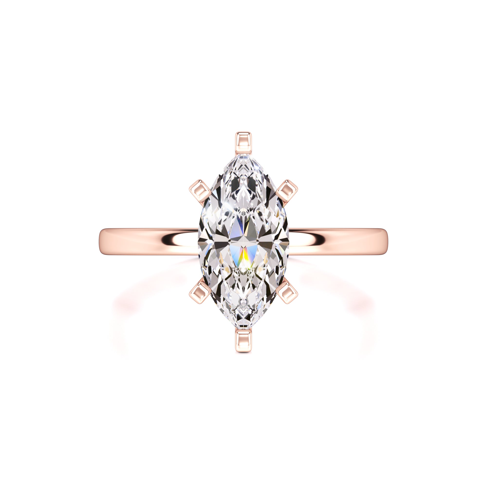Lydia Moissanite Ring | Rose Gold | 1