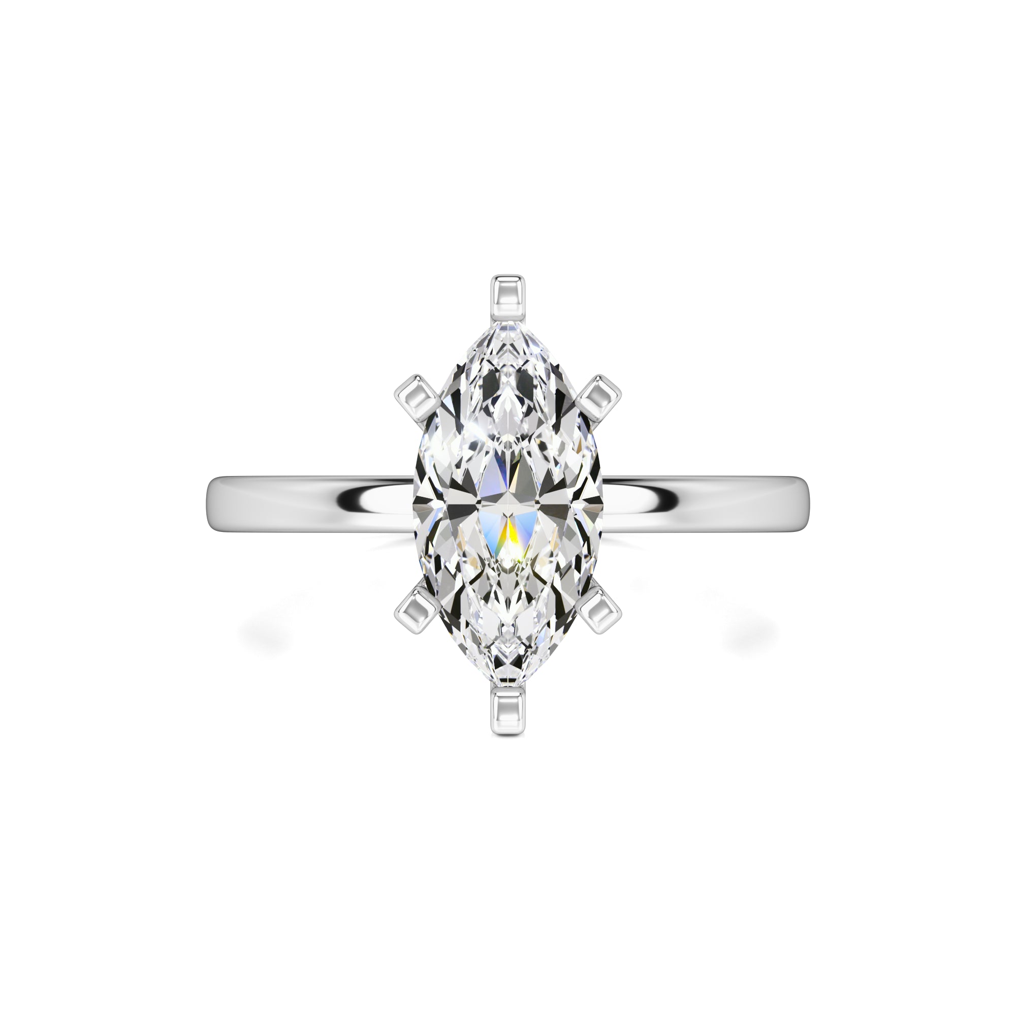 Lydia Moissanite Ring | White Gold | 1