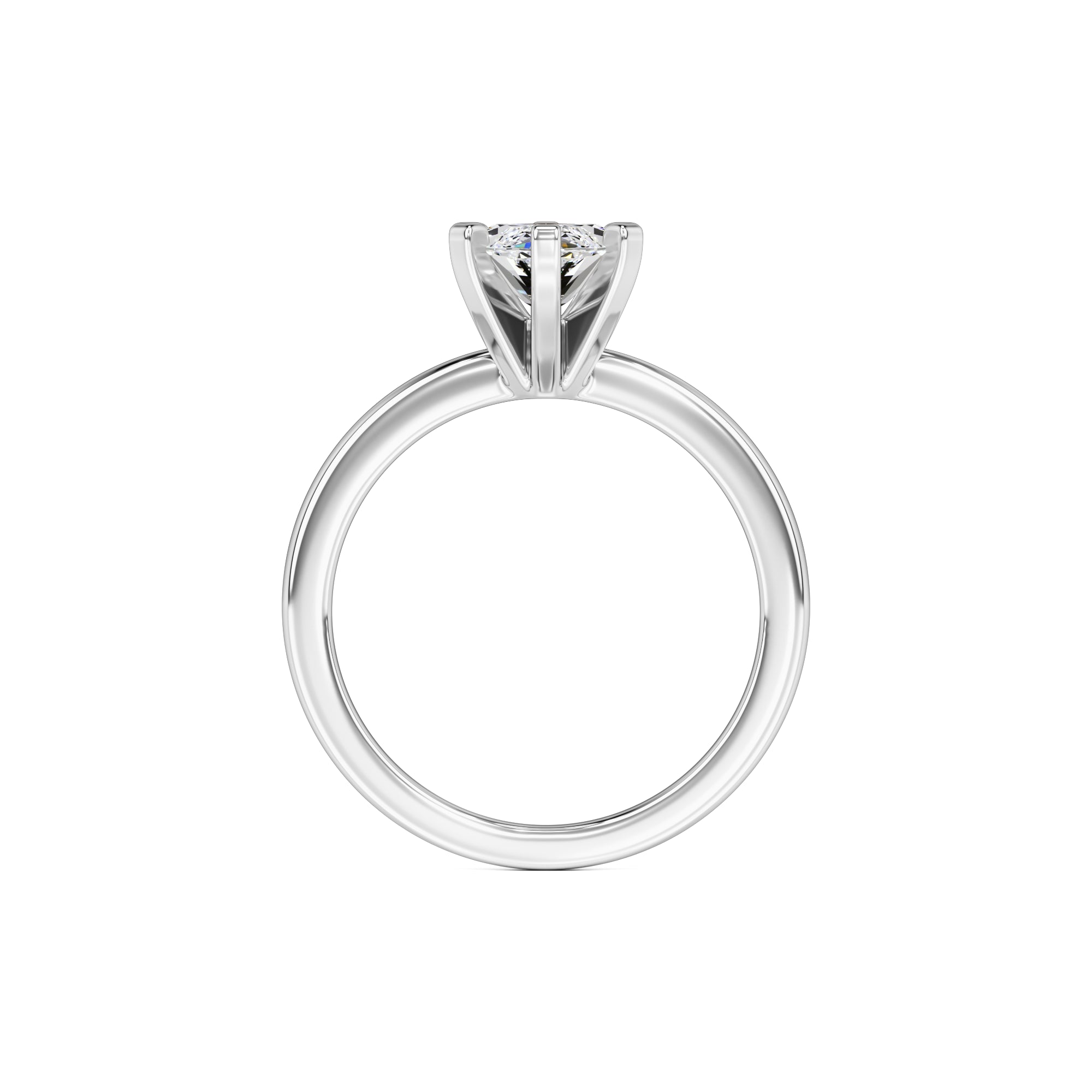 Lydia Moissanite Ring | White Gold | 4