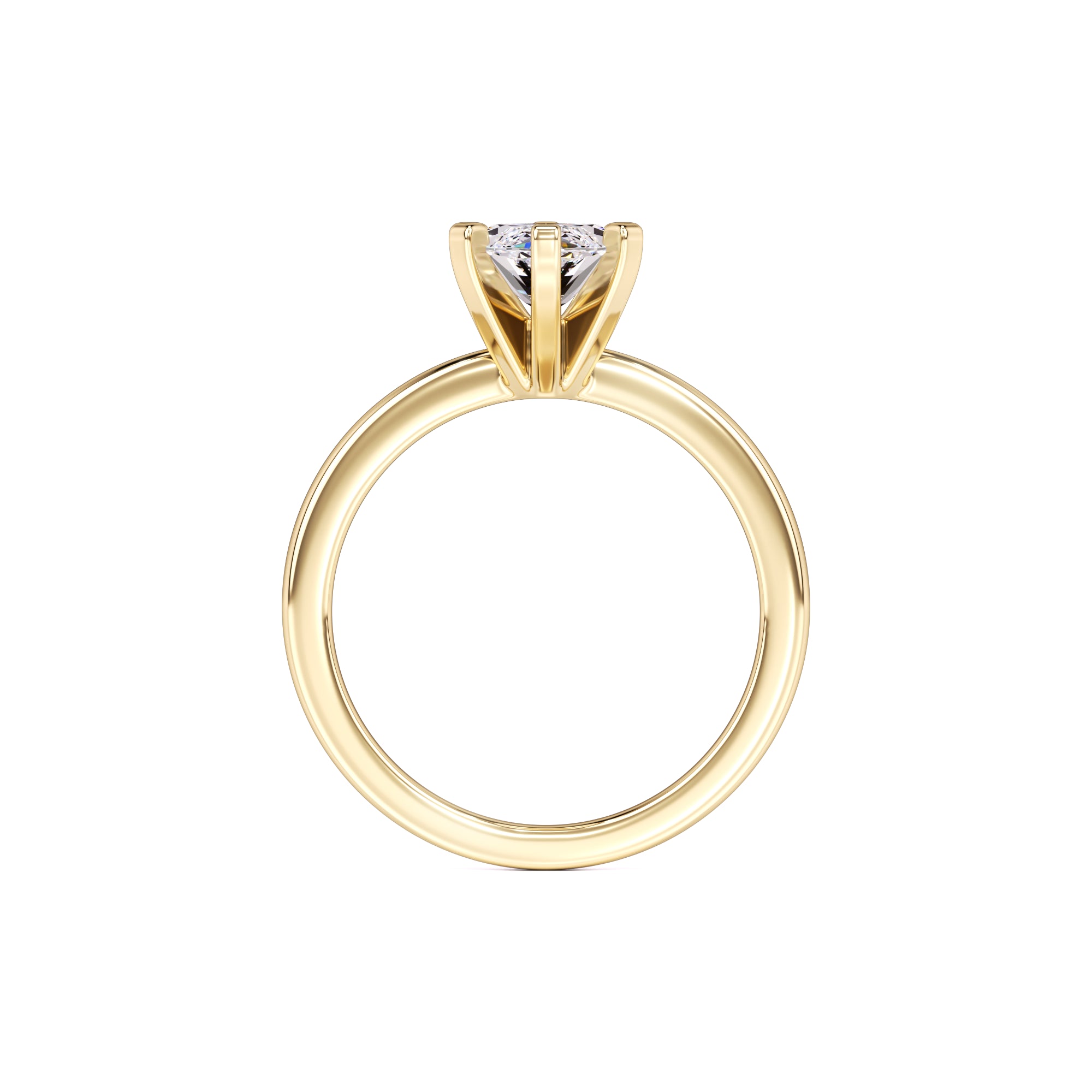 Lydia Moissanite Ring | Yellow Gold | 4