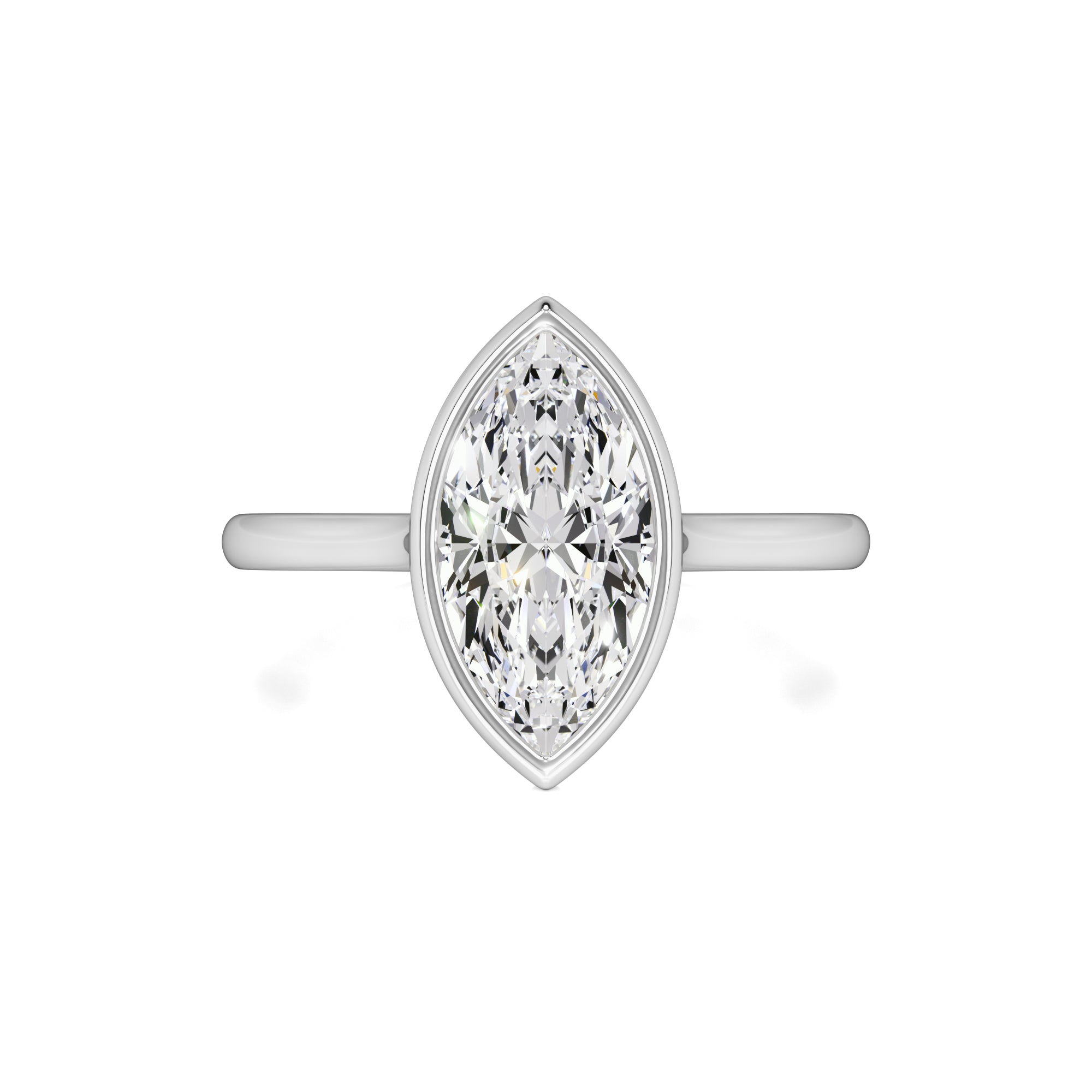Kendra Moissanite Ring | White Gold | 1