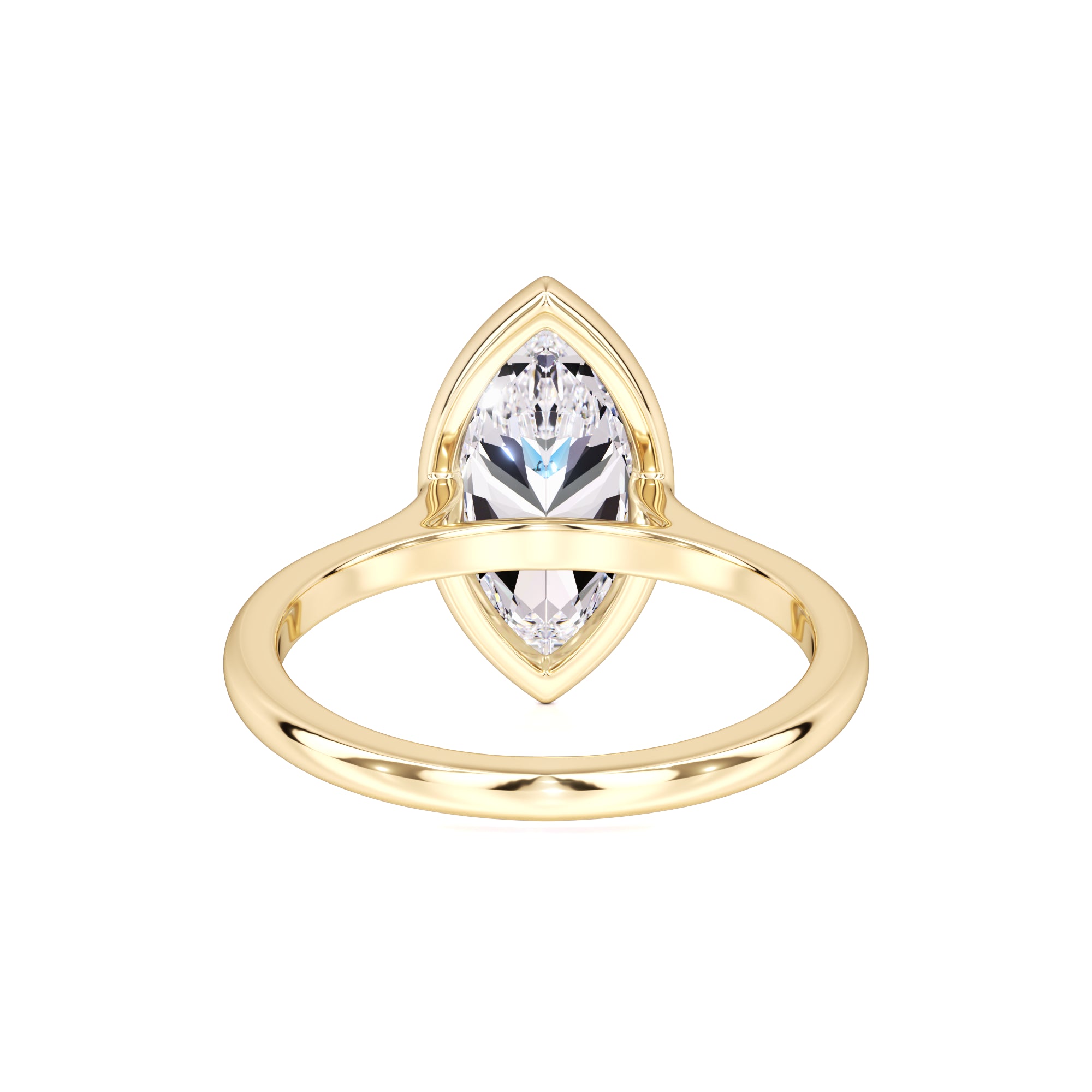 Kendra Moissanite Ring | Yellow Gold | 3