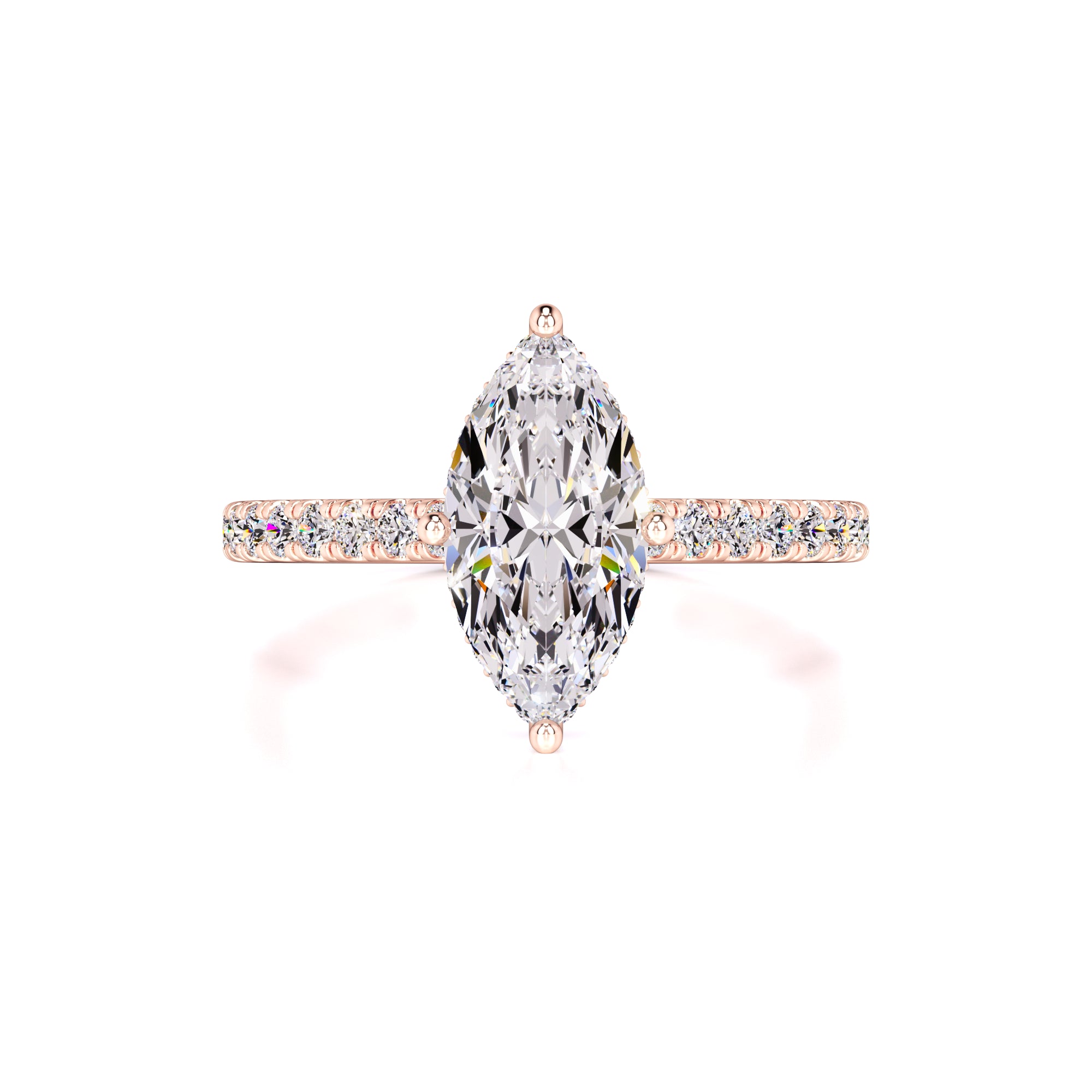 Zoey Moissanite & Lab Grown Diamond Ring | Rose Gold | 1