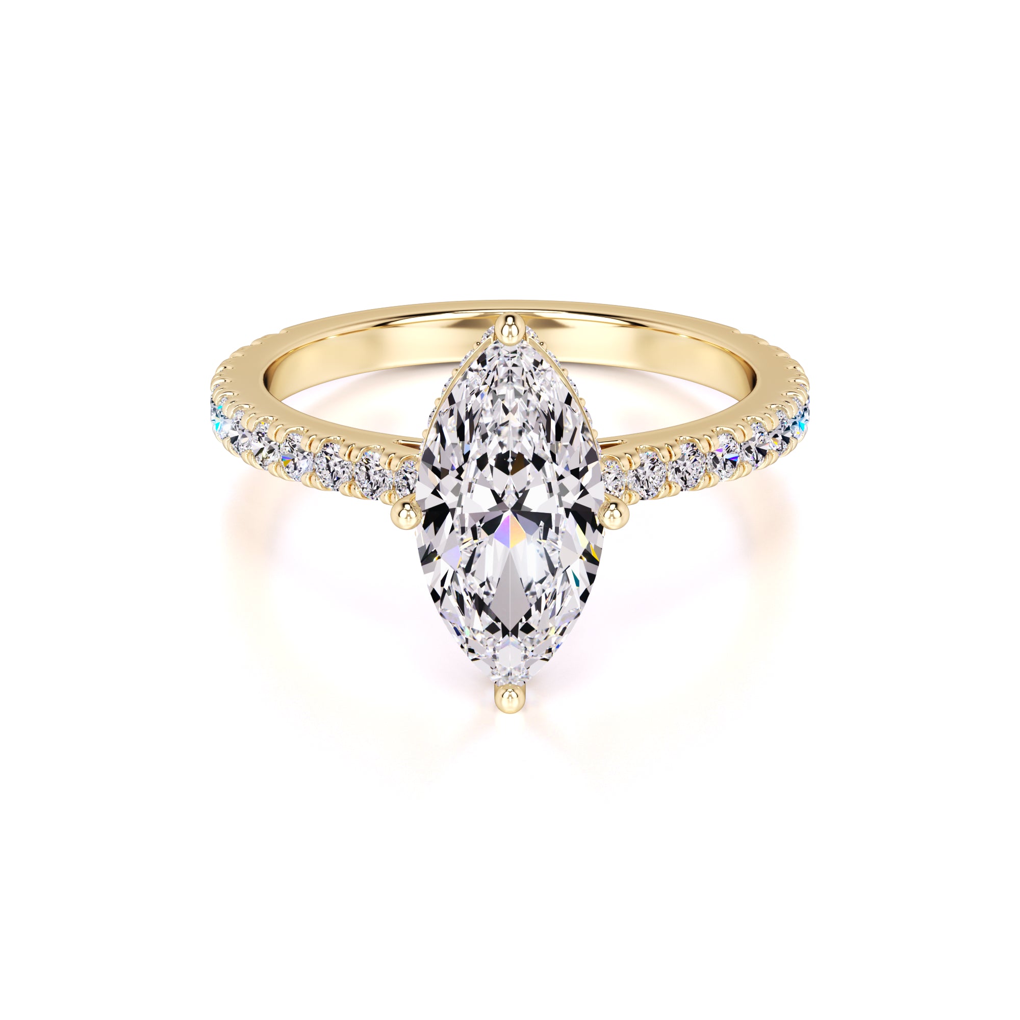 Zoey Lab Grown Diamond Ring | Yellow Gold | 1
