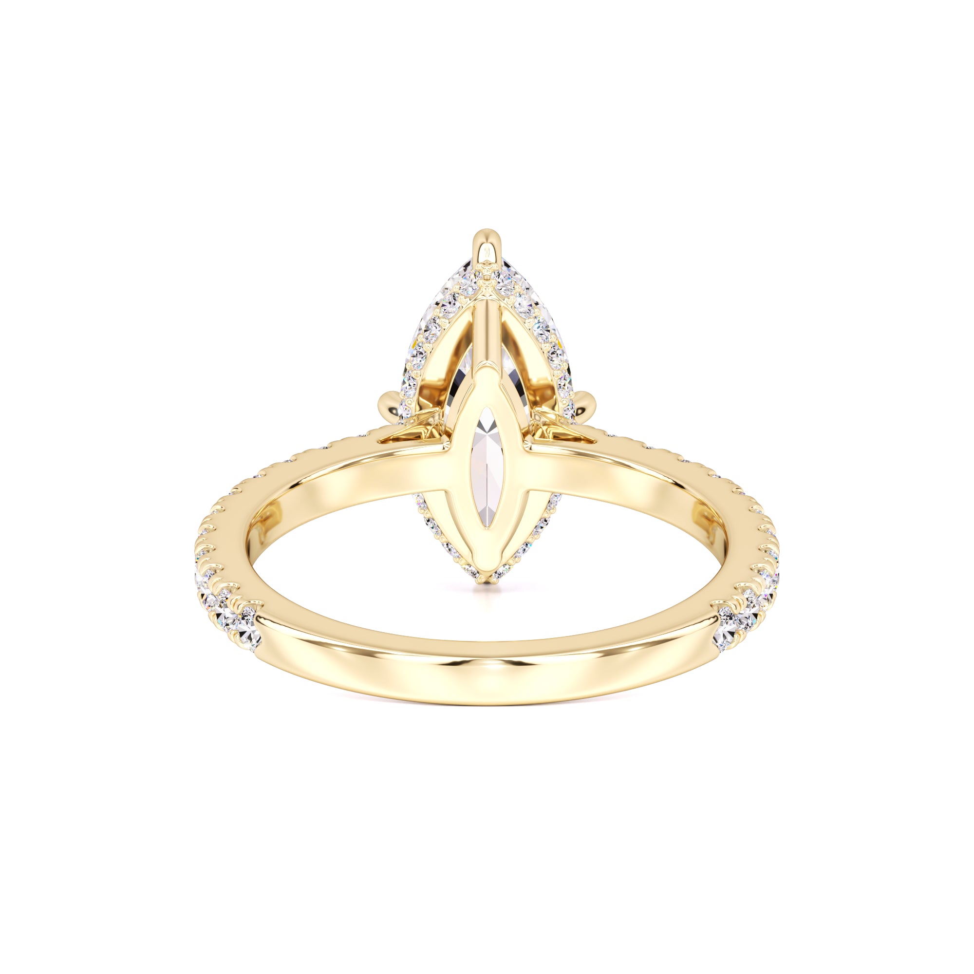Zoey Moissanite & Lab Grown Diamond Ring | Yellow Gold | 3