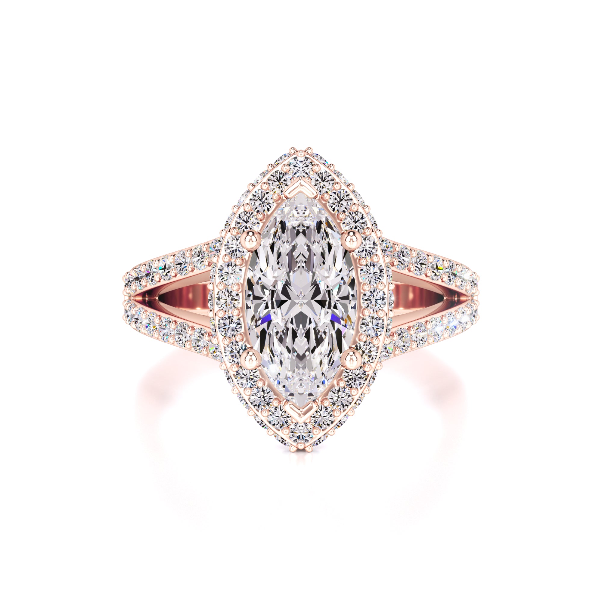 Jasmine Moissanite & Lab Grown Diamond Ring | Rose Gold | 1