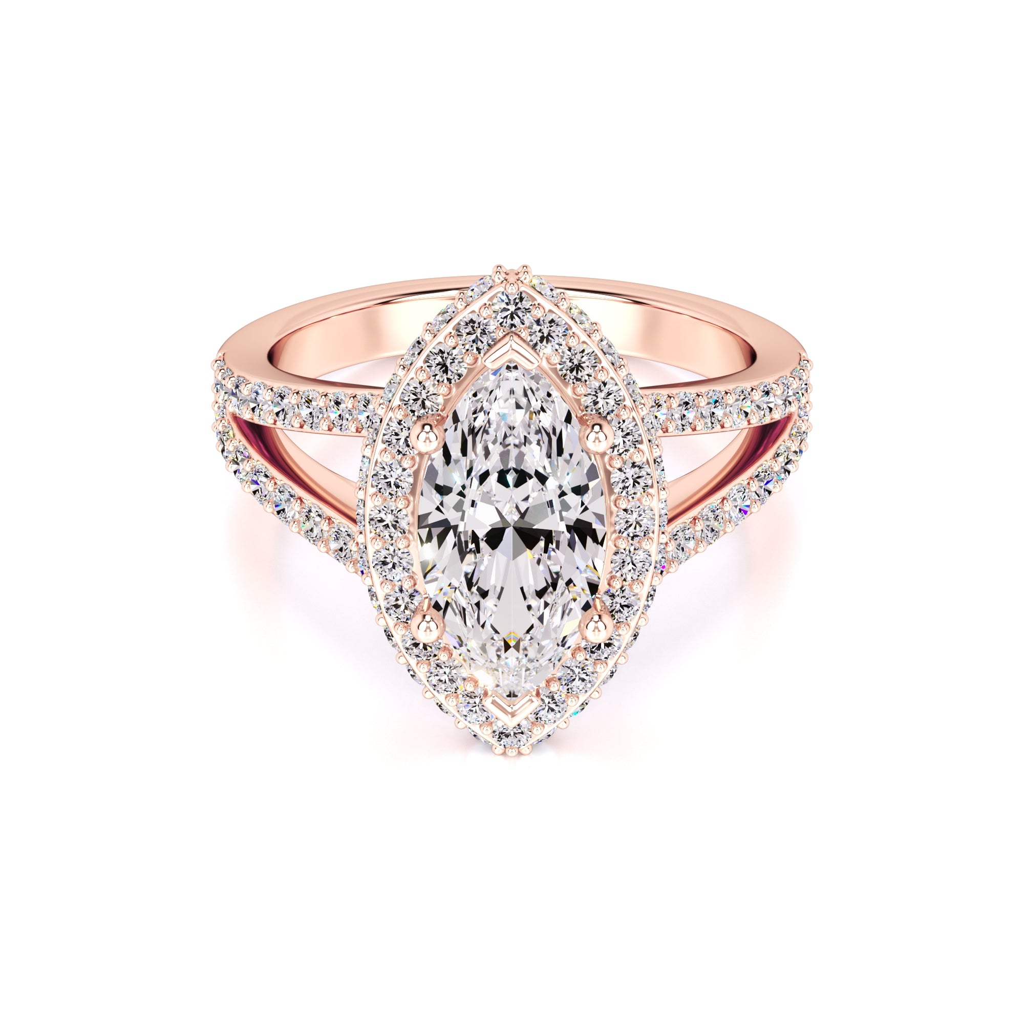 Jasmine Lab Grown Diamond Ring | Rose Gold | 1