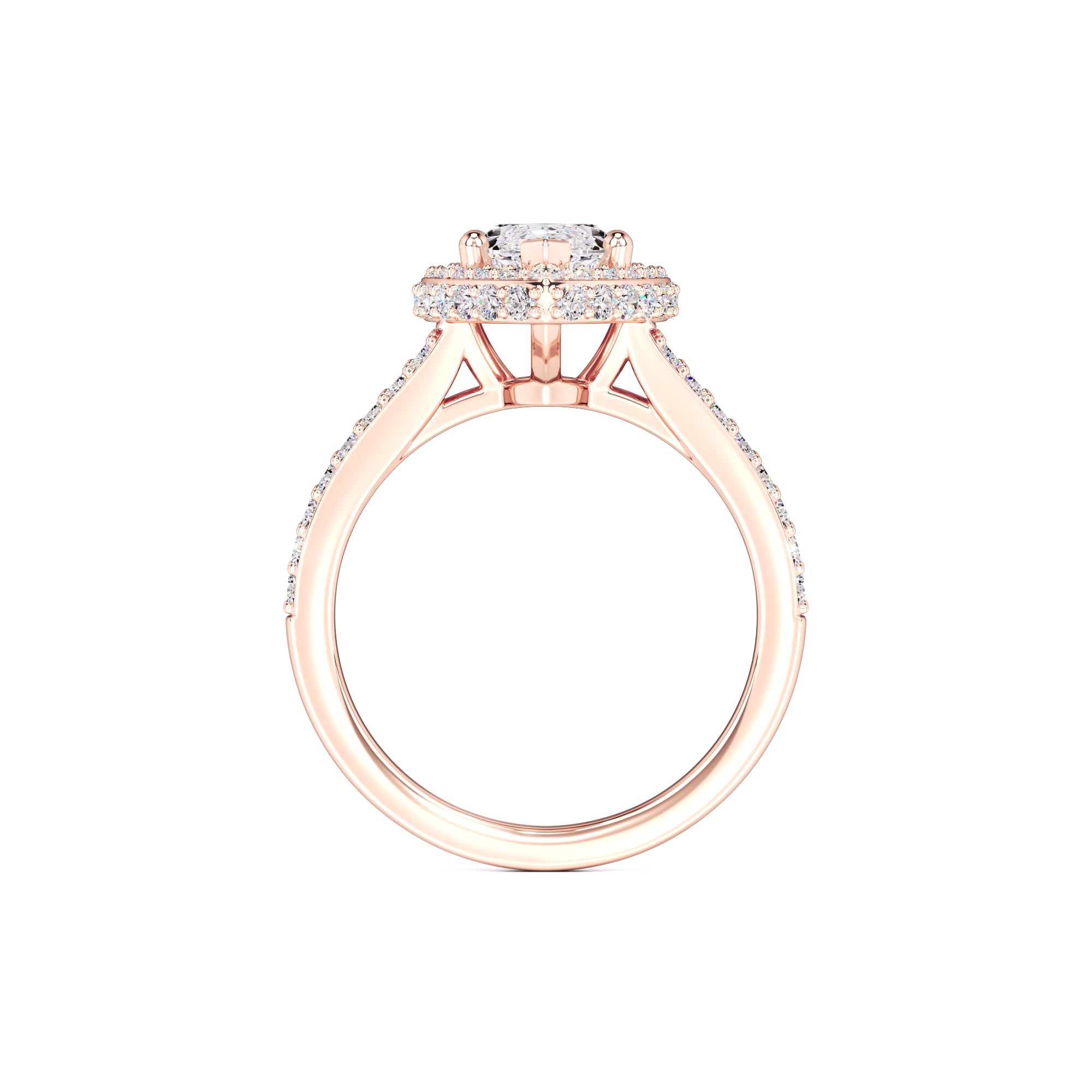 Jasmine Moissanite & Lab Grown Diamond Ring | Rose Gold | 4