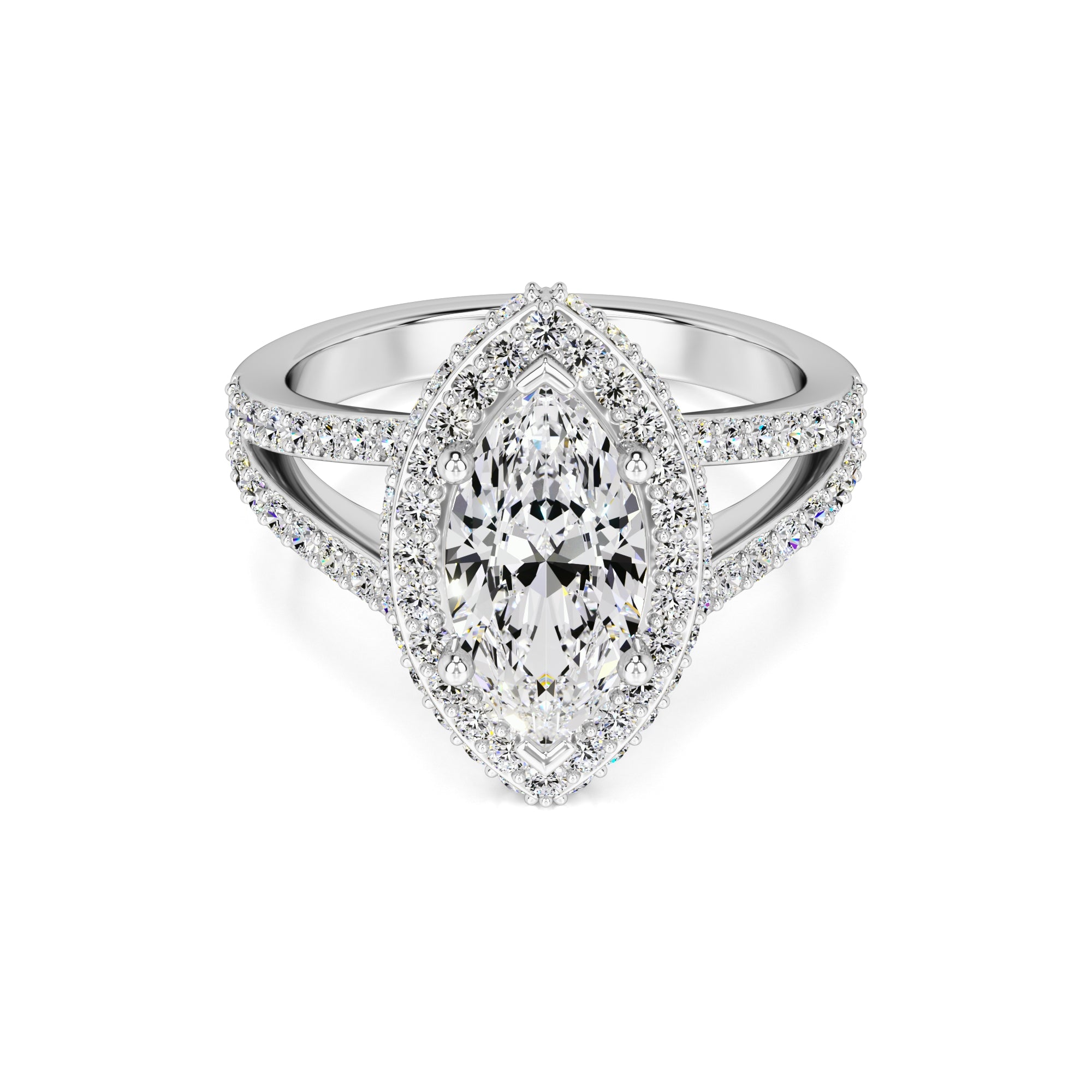 Jasmine Lab Grown Diamond Ring | White Gold | 1